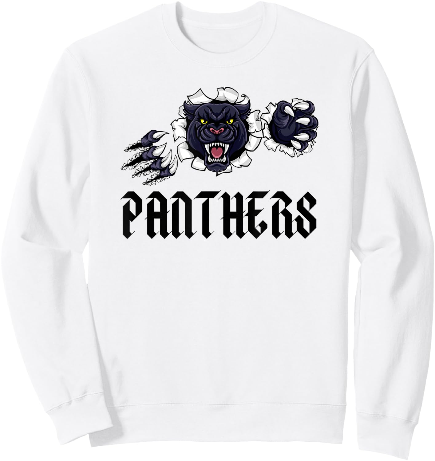 Panther Pride Black Text High School Spirit Fan Wear Sweatshirt - Sweatshirt | White