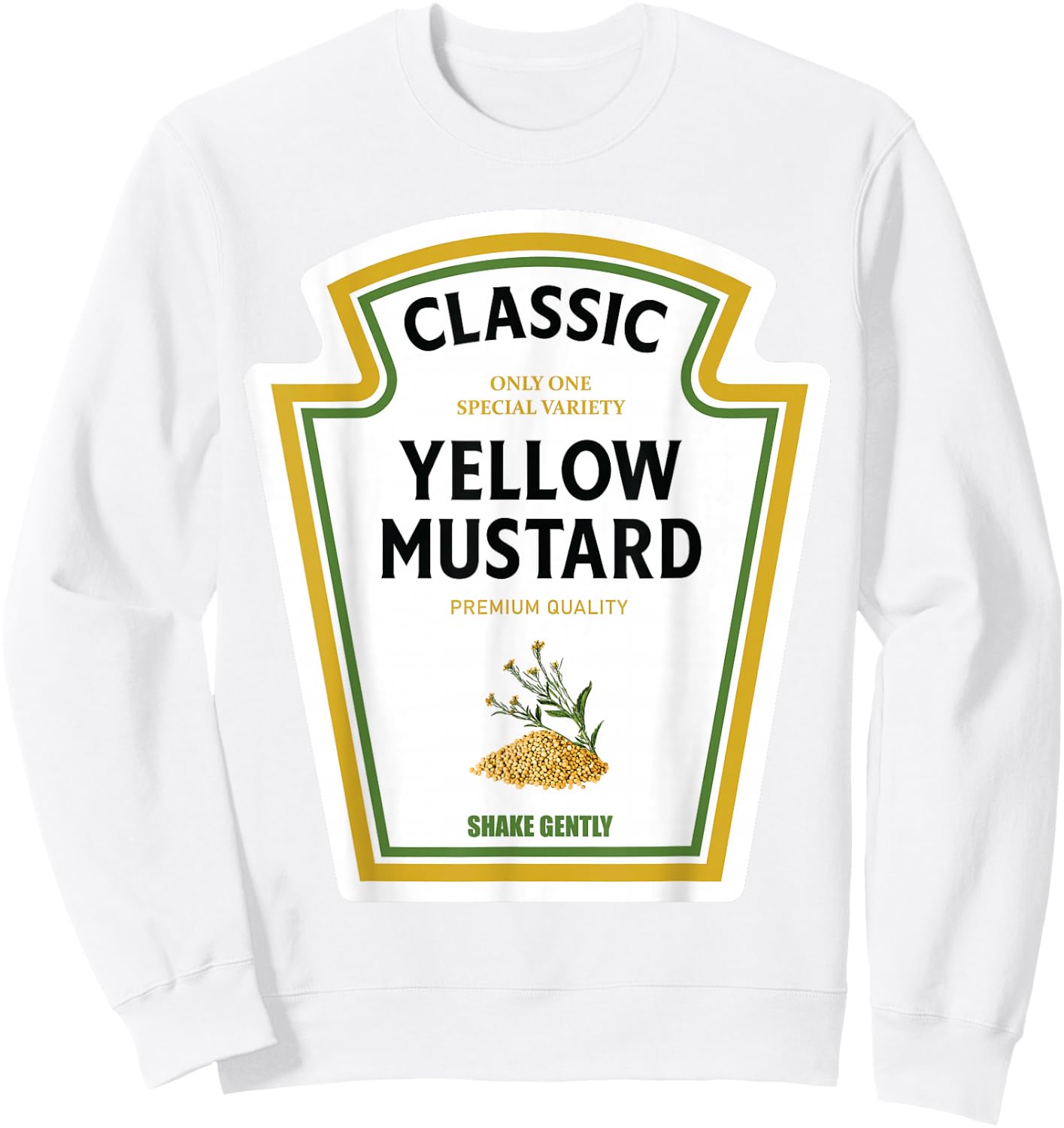 Mustard Halloween 2023 Costume Family Ketchup Team Family , yellow Sweatshirt - Sweatshirt | White