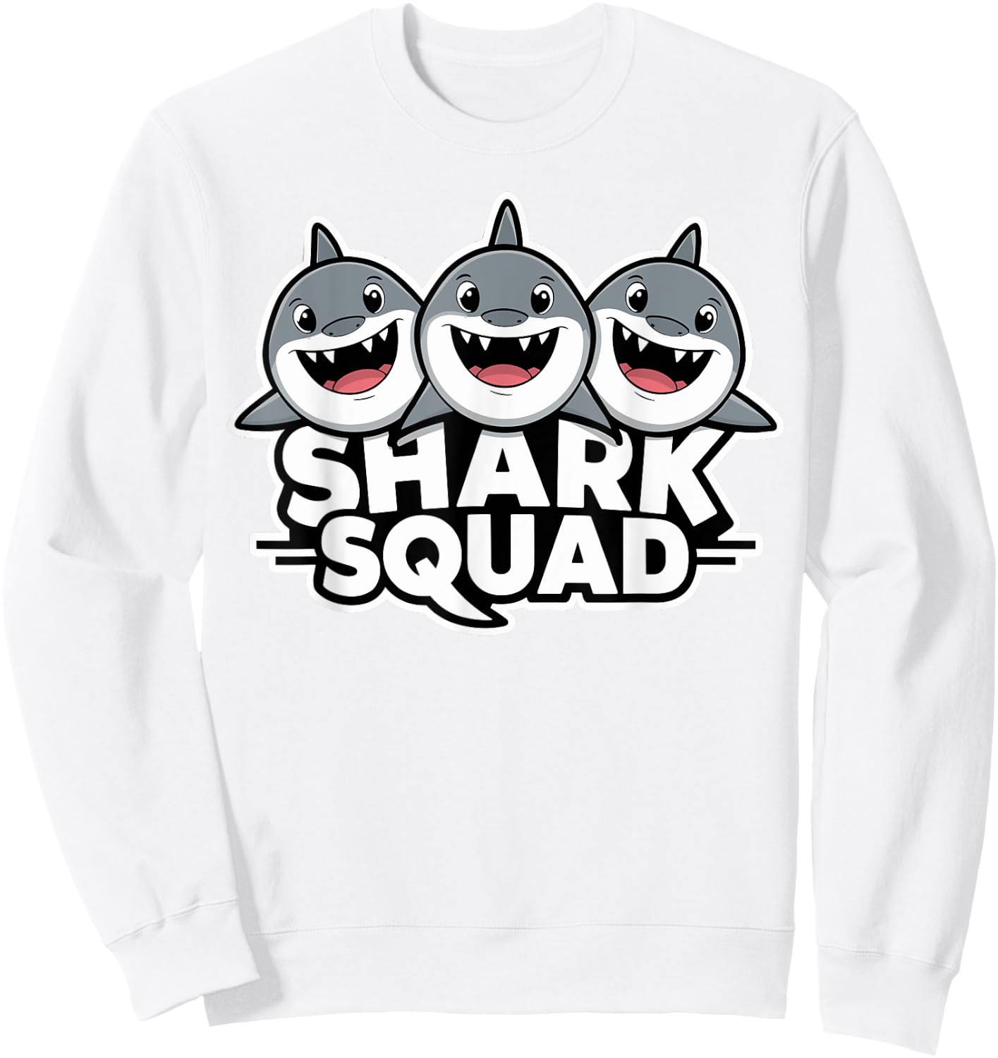 Shark Squad for Shark Lover Shirt | Cool Shark Sweatshirt - Sweatshirt | White