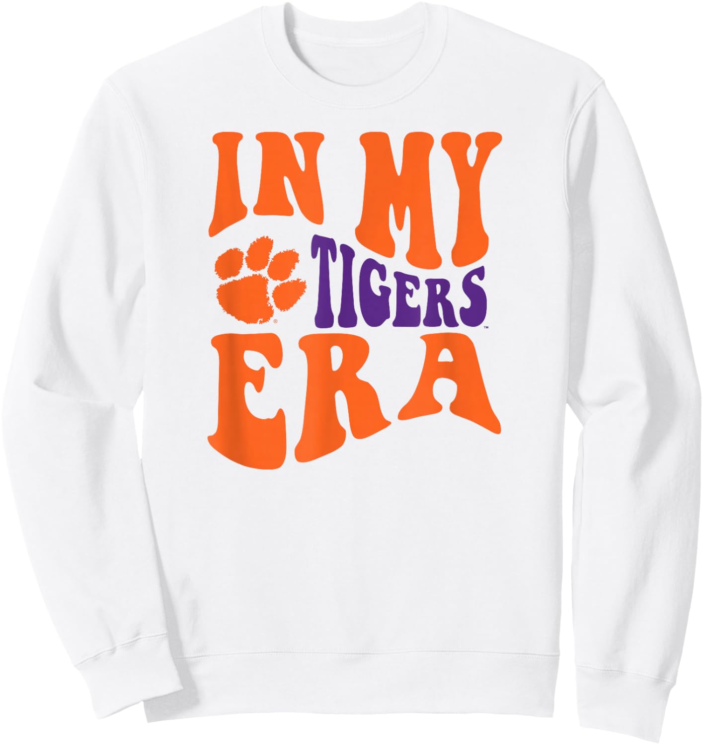 Clemson Tigers Era White Officially Licensed Sweatshirt - Sweatshirt | White
