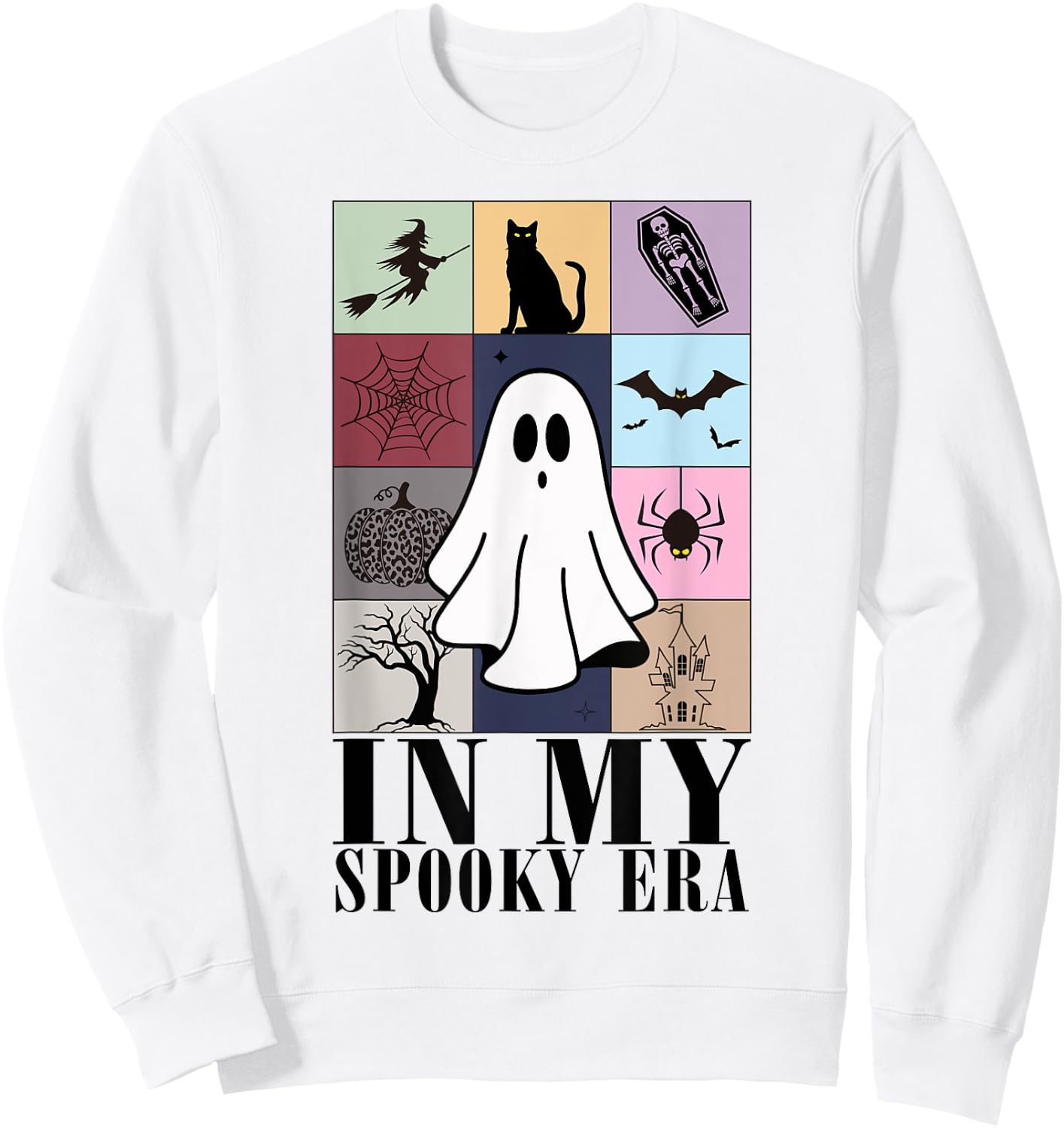 Funny Ghost Retro Halloween In My Spooky Era Sweatshirt - Sweatshirt | White