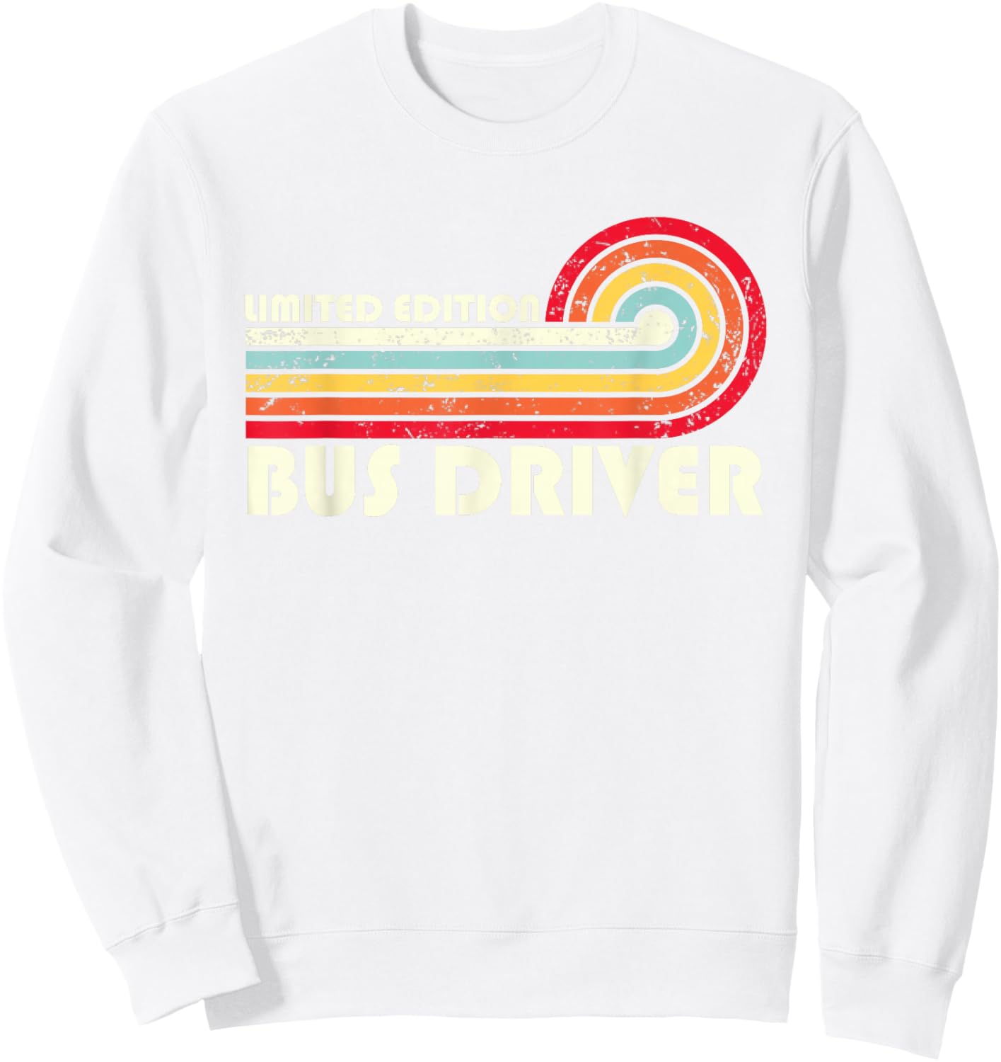 Bus Driver Job Title Profession Worker Sweatshirt - Sweatshirt | White