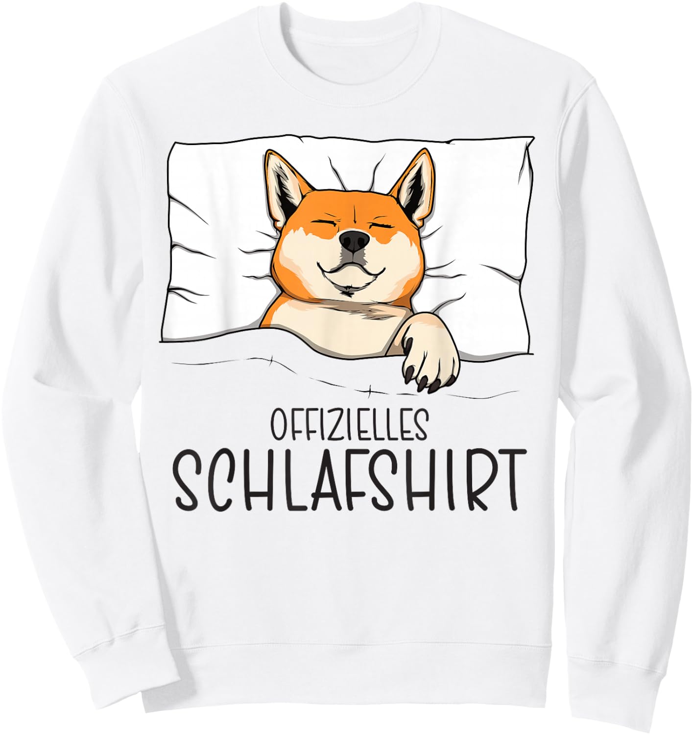 Official Sleep Shirt Shiba Pyjamas Shiba Inu , gray Sweatshirt - Sweatshirt | White