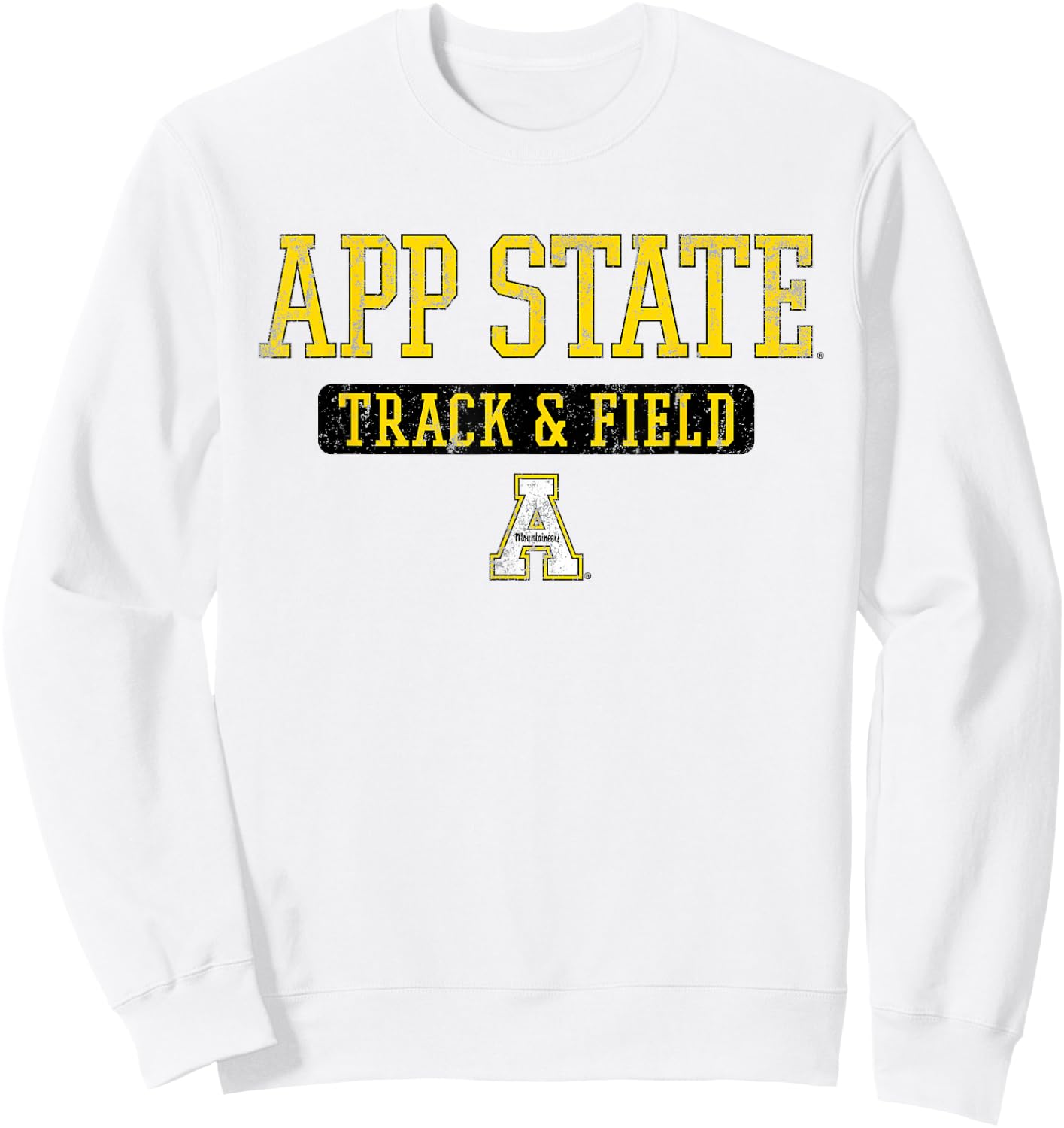 App State Vintage Team Track & Field - App State Sweatshirt - Sweatshirt | White