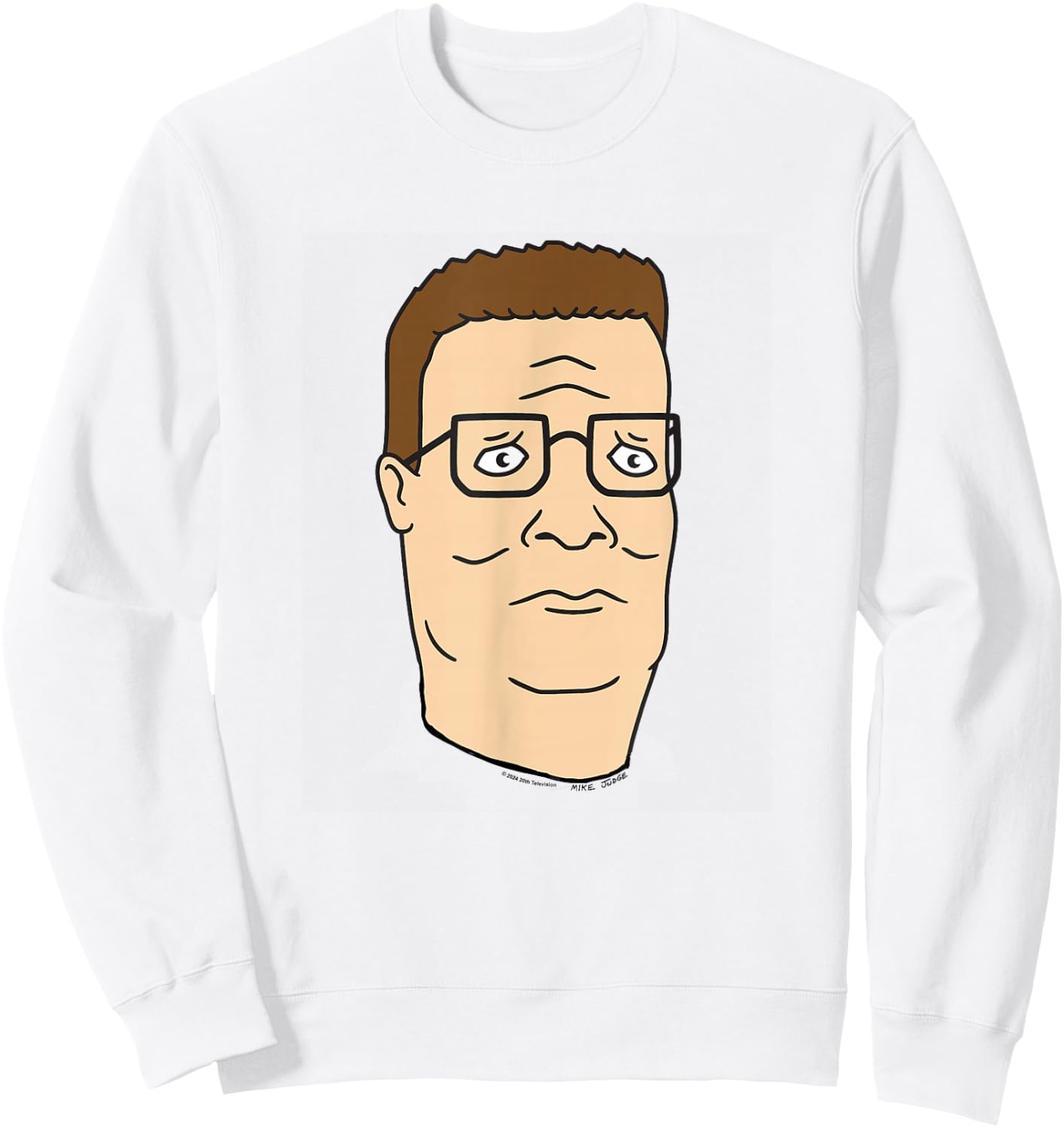 King Of The Hill Hank Hill Simple Portrait Sweatshirt - Sweatshirt | White