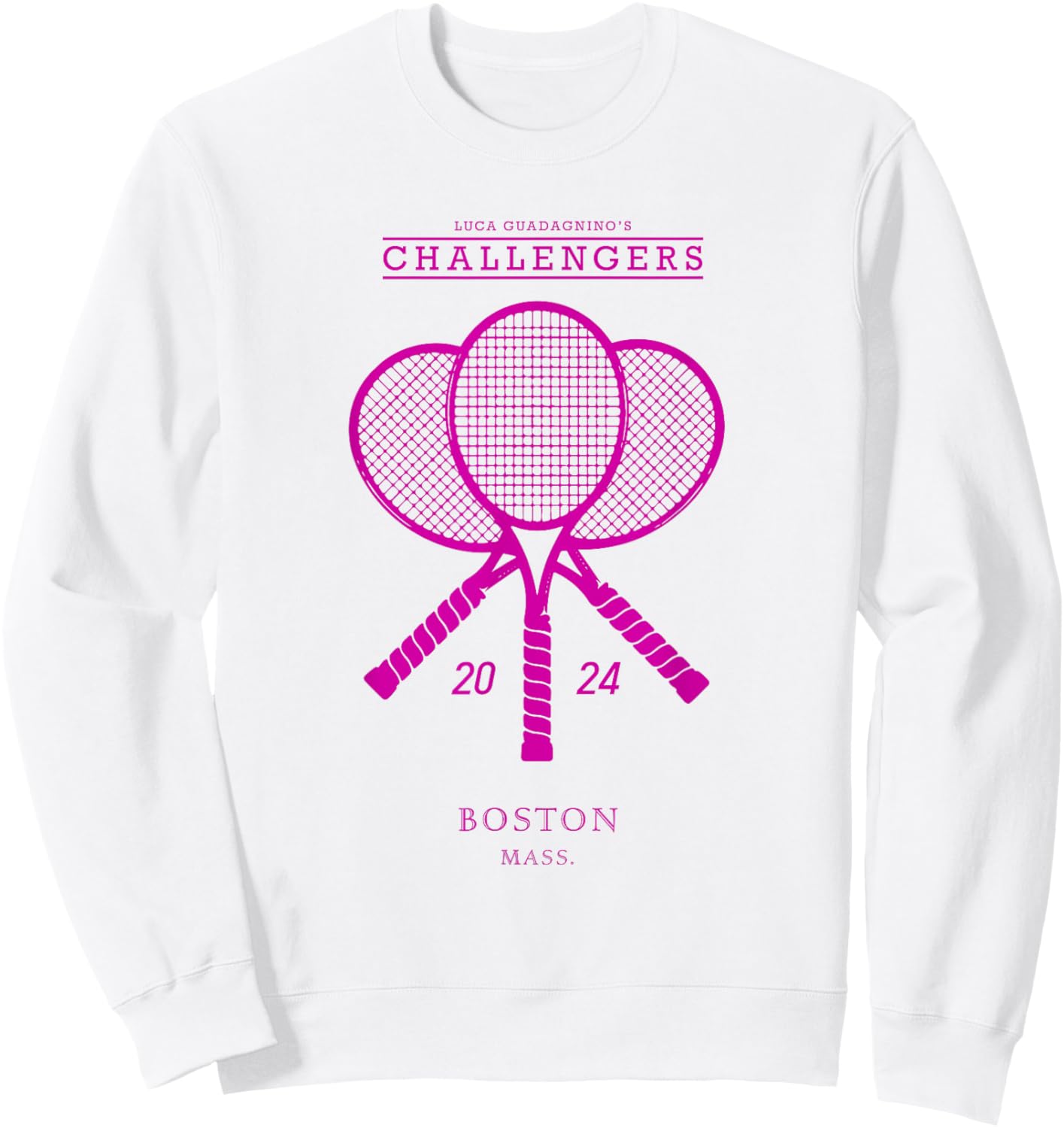Pink Tennis Rackets - Challengers Movie Sweatshirt - Sweatshirt | White