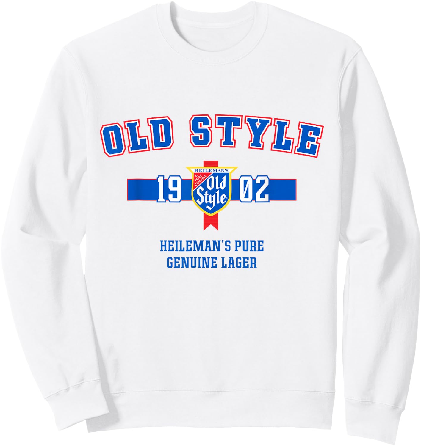 Old Style Genuine Lager Beer Ribbon Vintage 1902 Style Sweatshirt - Sweatshirt | White