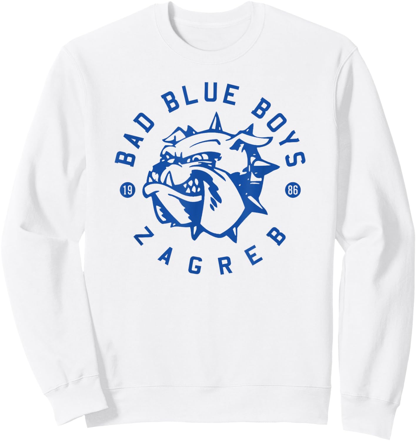 Bad Blue Boys 1986 Zagreb City Ultra Croatia Flag Sweatshirt - Sweatshirt | White