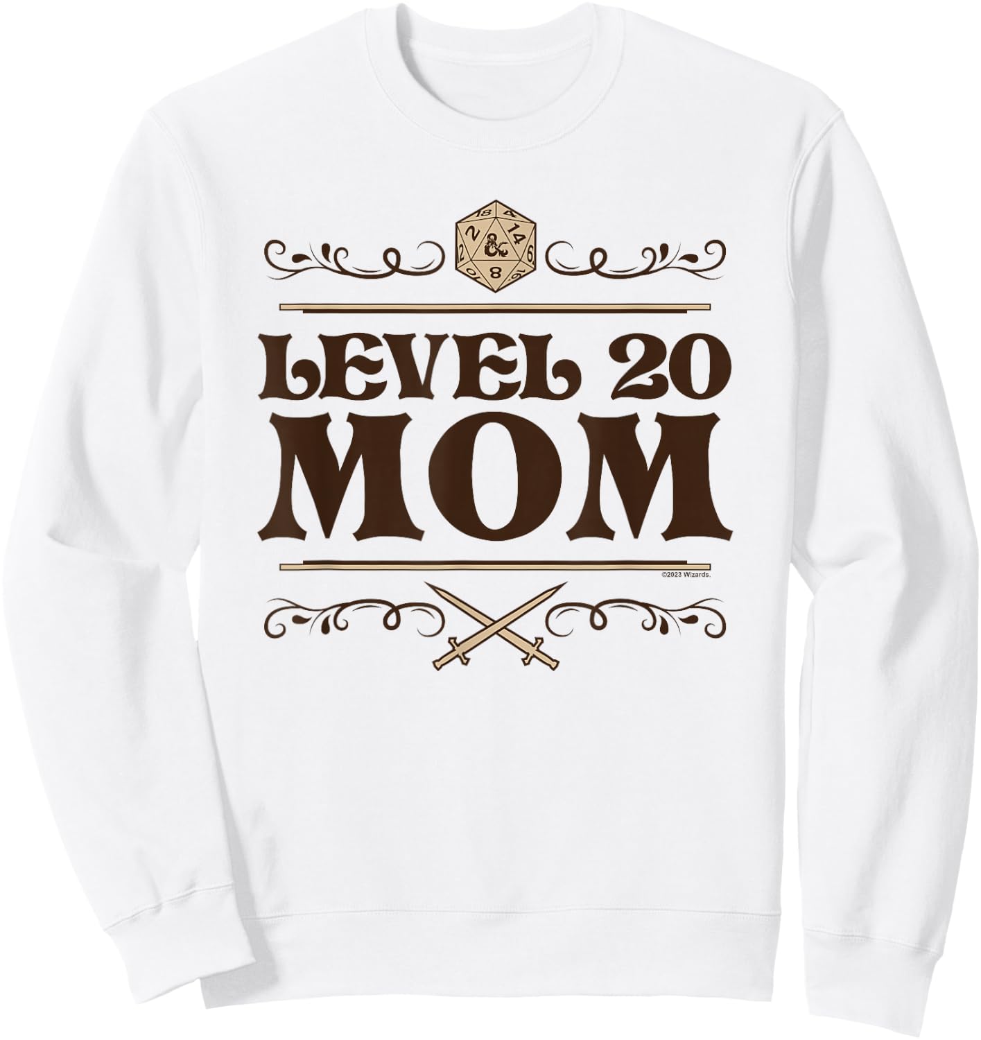 Dungeons & Dragons Mother's Day Level 20 Mom Sweatshirt - Sweatshirt | White