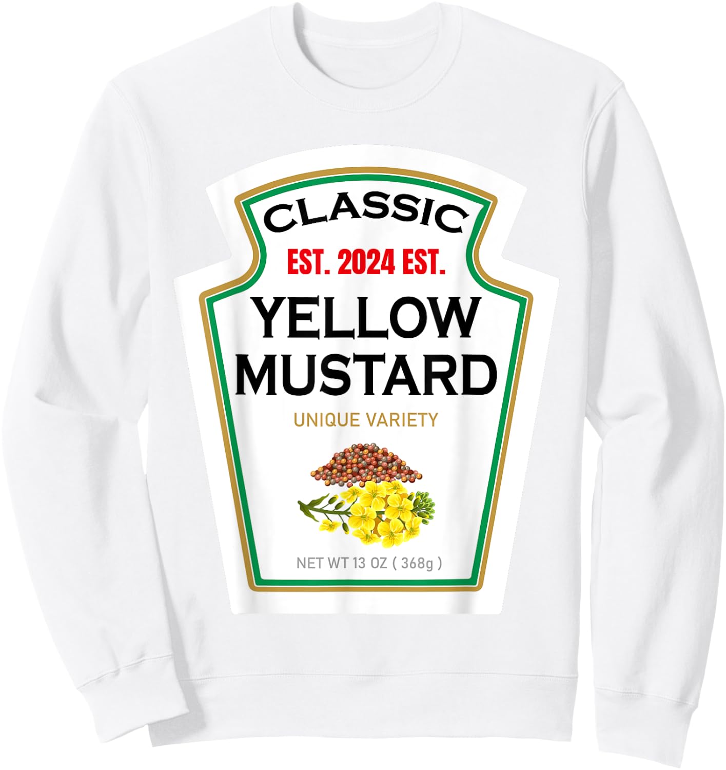 Yellow Mustard DIY Halloween Costume Couples & Group Mayo Sweatshirt - Sweatshirt | White
