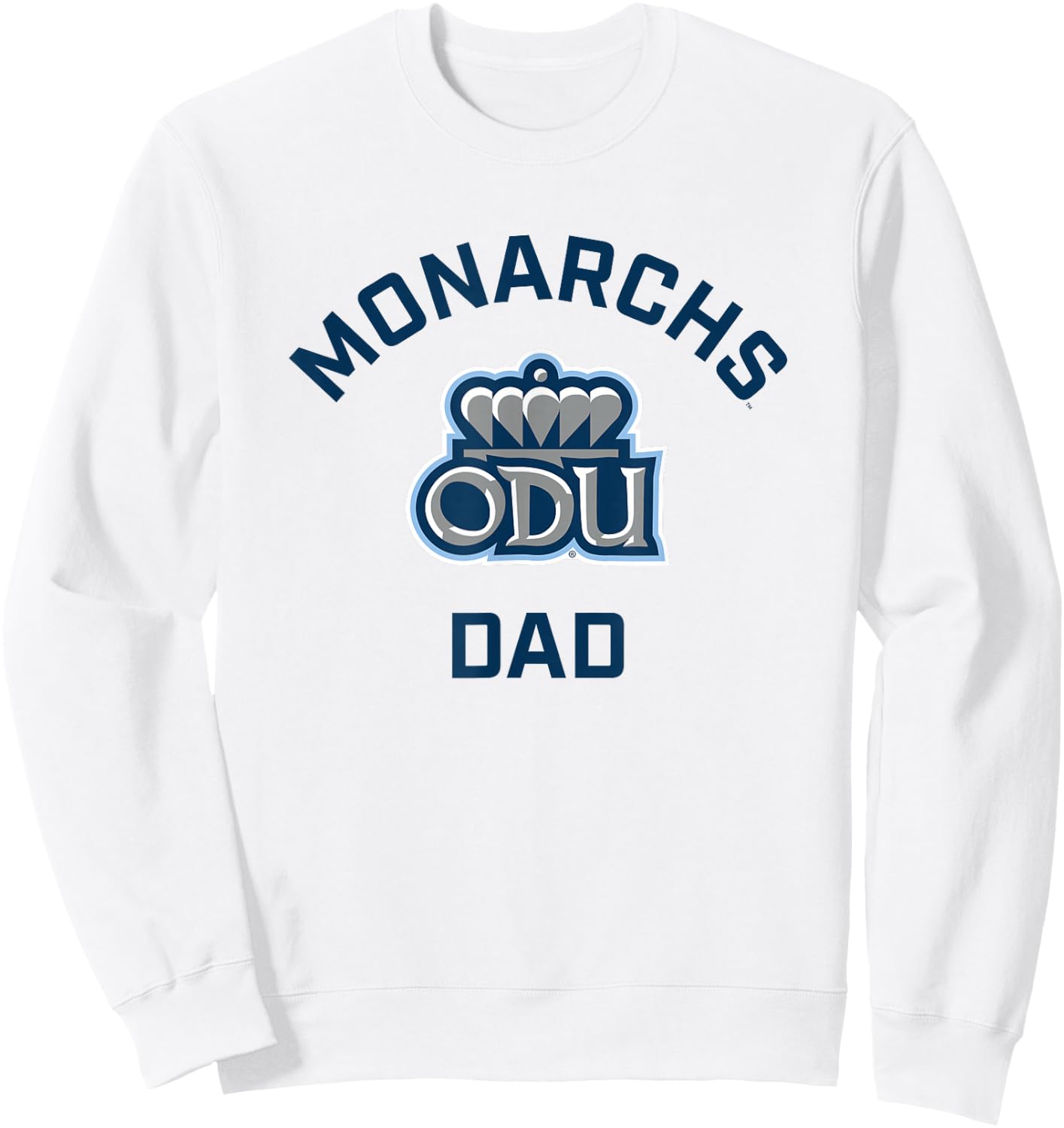 Old Dominion University ODU Monarchs Arched Dad Sweatshirt - Sweatshirt | White