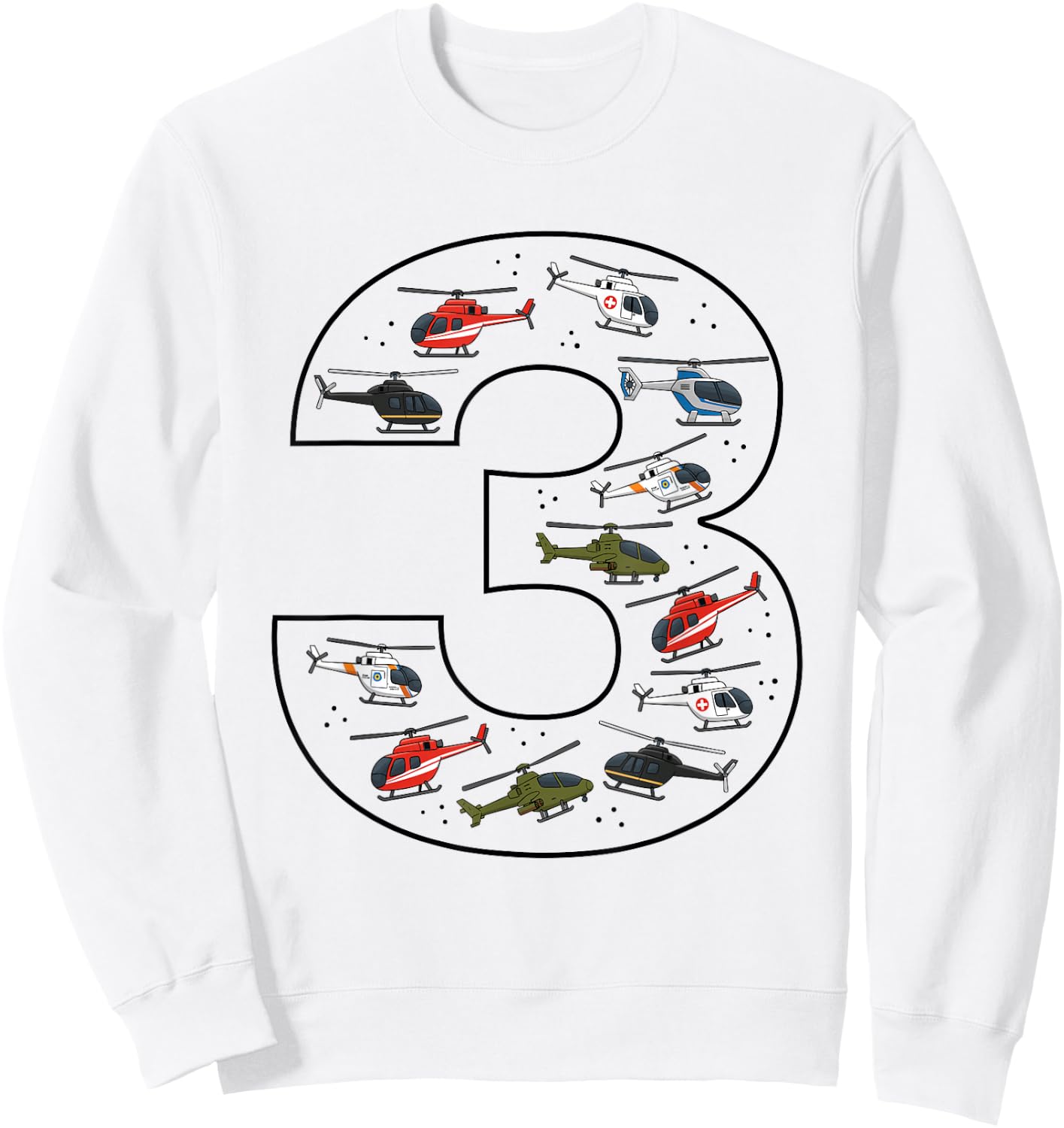 Pilote d'hélicoptère 3e Anniversaire 3 Ans pour garçons Sweatshirt - Sweatshirt | White