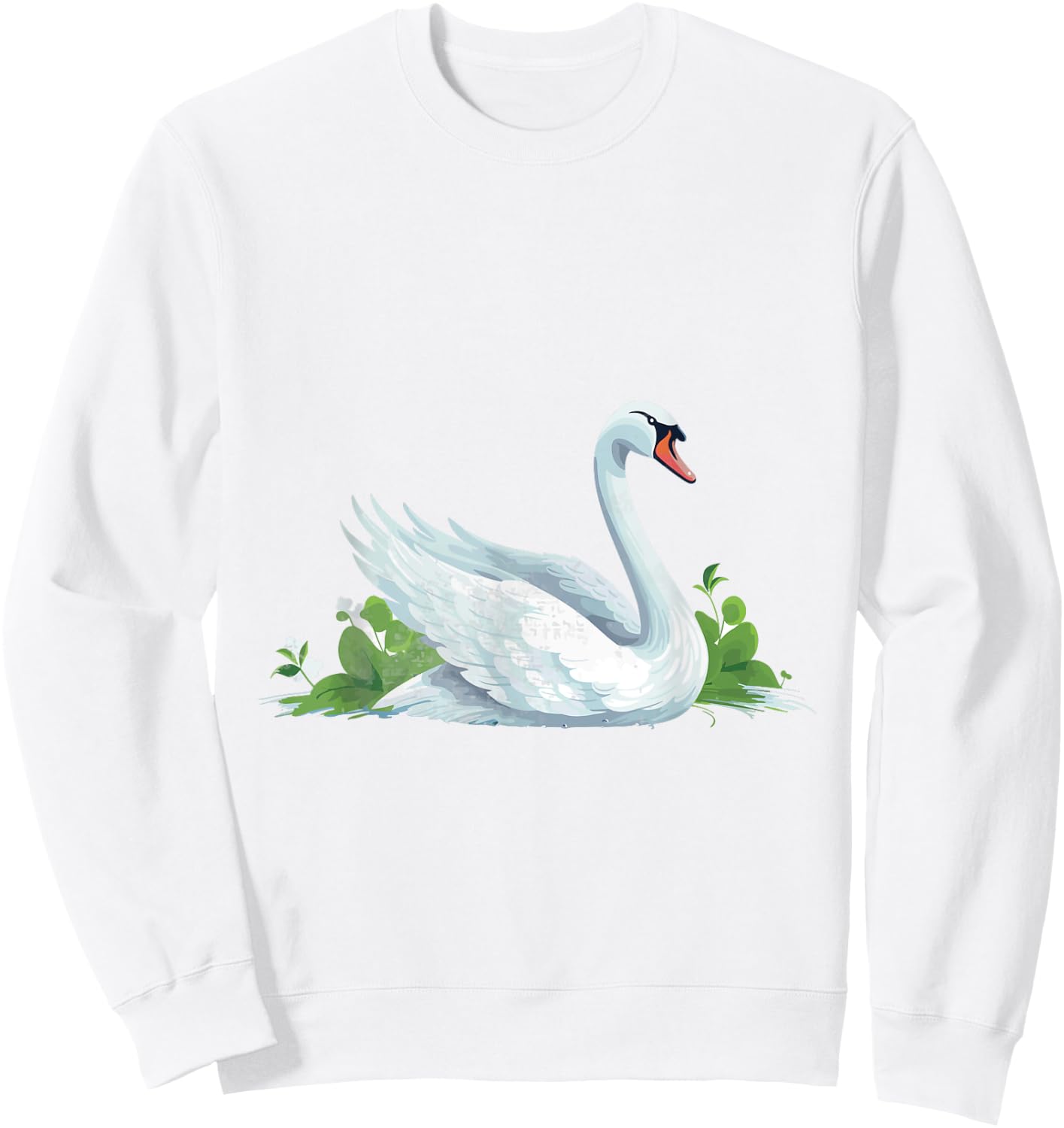 Cute Swan Costume for Girls and Boys | Vintage Swan Sweatshirt - Sweatshirt | White
