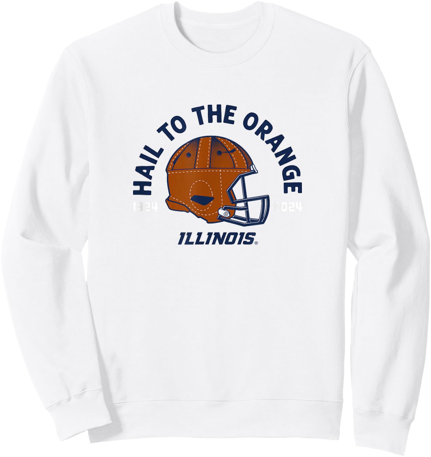 The 100-Year Helmet - Illinois Fighting Illini Football Sweatshirt - Sweatshirt | White