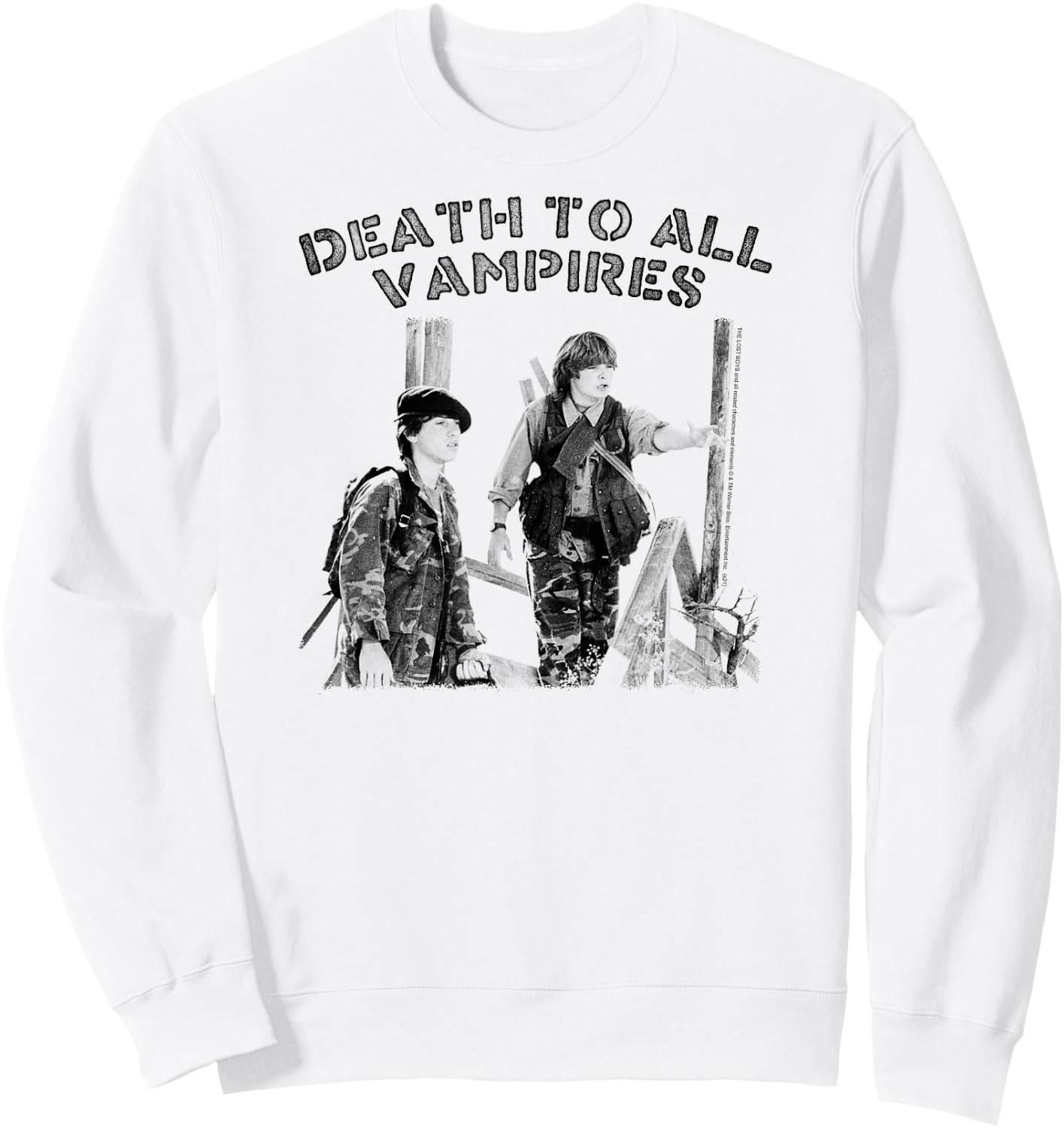 The Lost Boys Death To All Vampires Sweatshirt - Sweatshirt | White