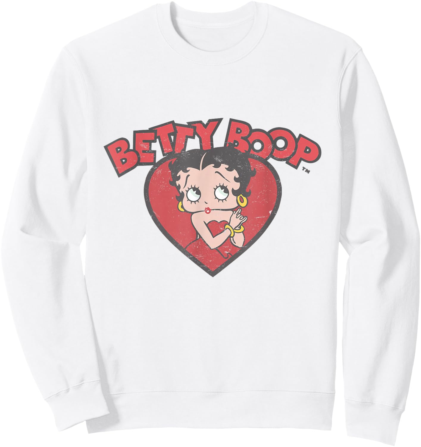 Betty Boop Love rotes Kleid Sweatshirt - Sweatshirt | White