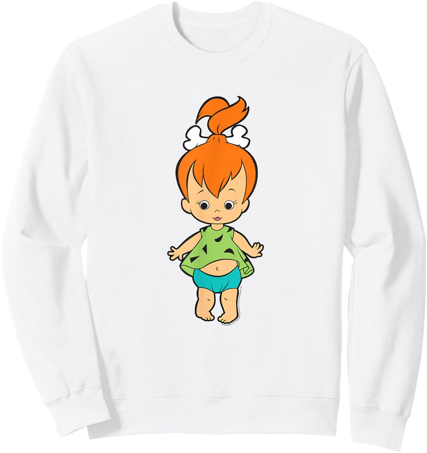 The Flintstones Pebbles Flintstone Big Solo Shot Sweatshirt - Sweatshirt | White