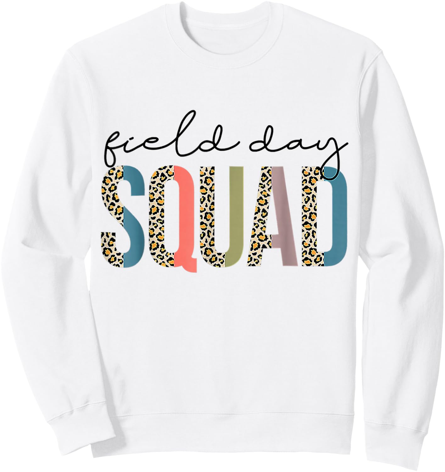Kids Field Trip Squad Leopard Field day Games Kindergarten Sweatshirt - Sweatshirt | White