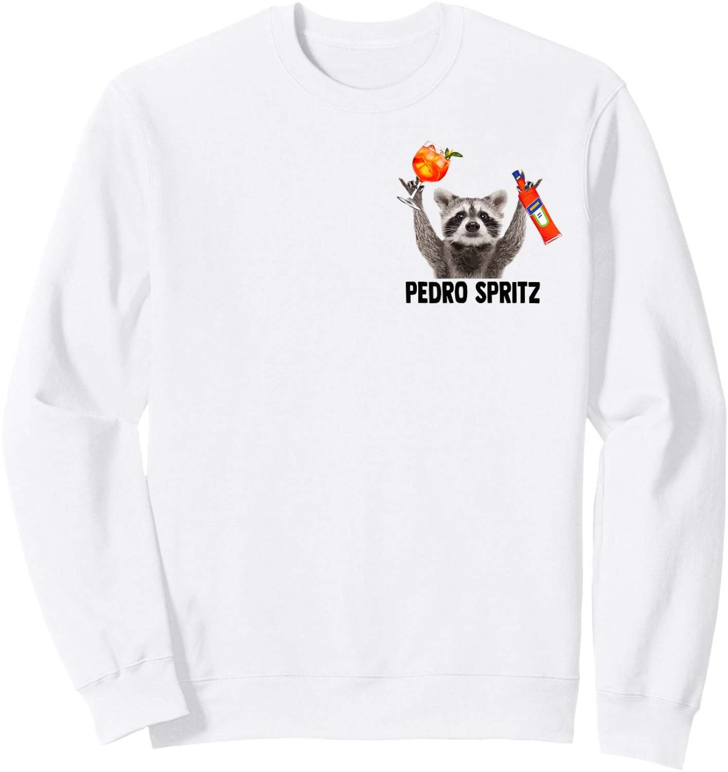 Pedro Spritz X Racoon Aperölchen Spritz Ultras , White Sweatshirt - Sweatshirt | White