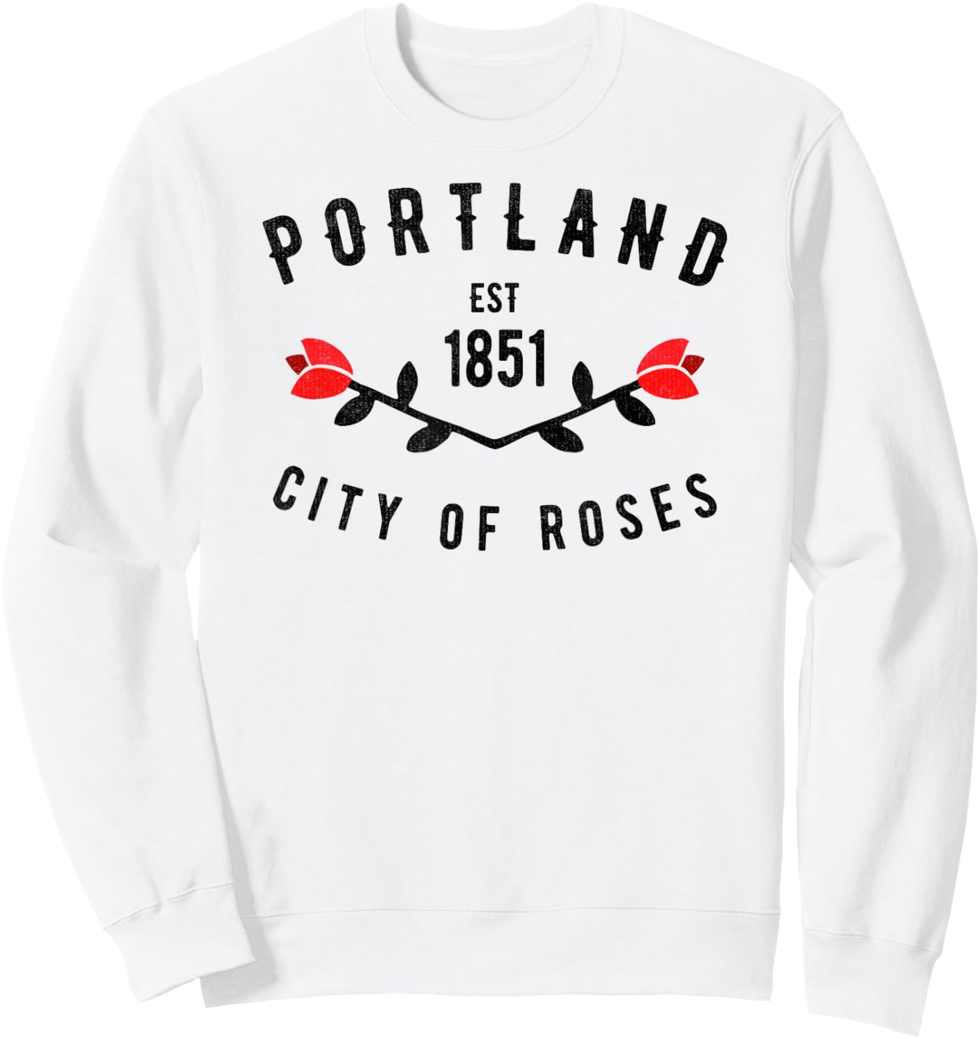 Portland City of Roses Oregon PDX Classic Vintage 503 Gift Sweatshirt - Sweatshirt | White