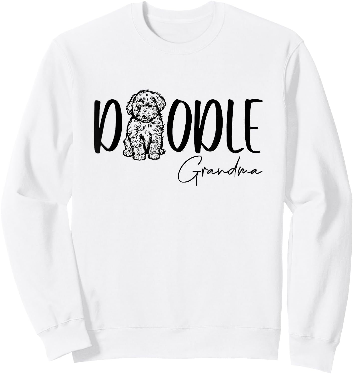 Doodle Grandma Cute Doodle Family Doodle Owner Nana Mimi Sweatshirt - Sweatshirt | White