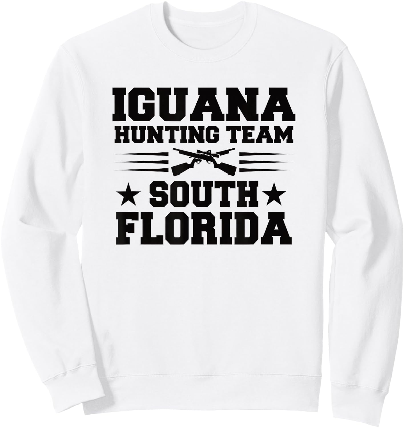South Florida Iguana Hunting Design Sweatshirt - Sweatshirt | White