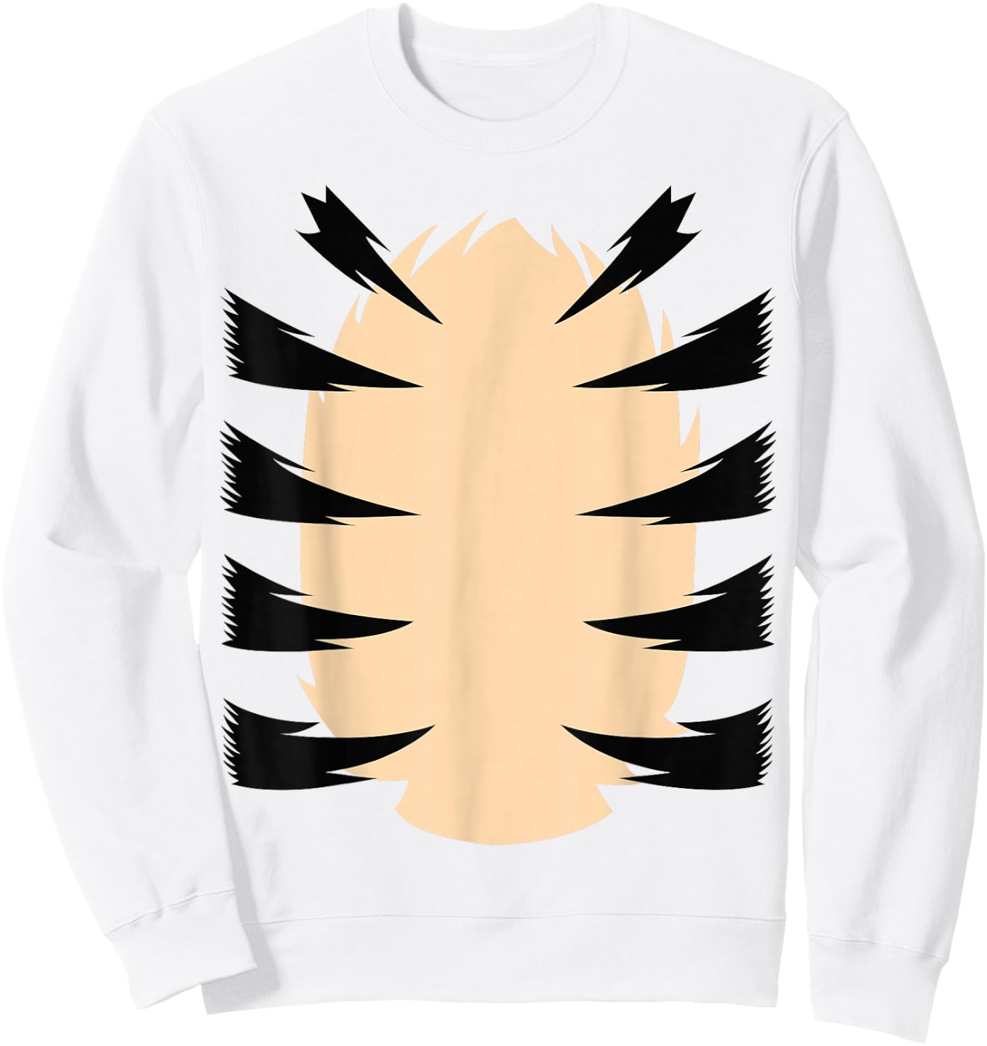 Lustige Tierkostüme Tiger Kostüm Karneval Fasching - Tiger Costume Adult Kids Animal Costume - Orange, S - Scoop Neck - Classic Cut, Double Stitched Hem Sweatshirt - Sweatshirt | White