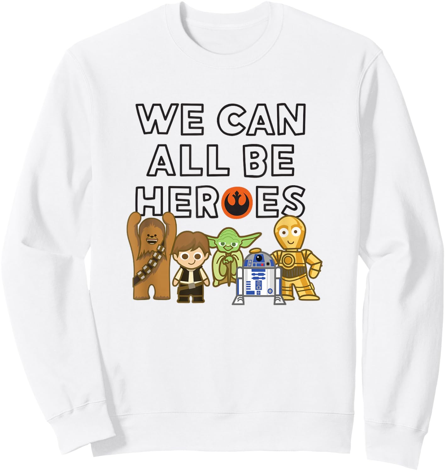 Star Wars Group Shot We Can Be Heroes Cute Rebels Chibi Sweatshirt - Sweatshirt | White