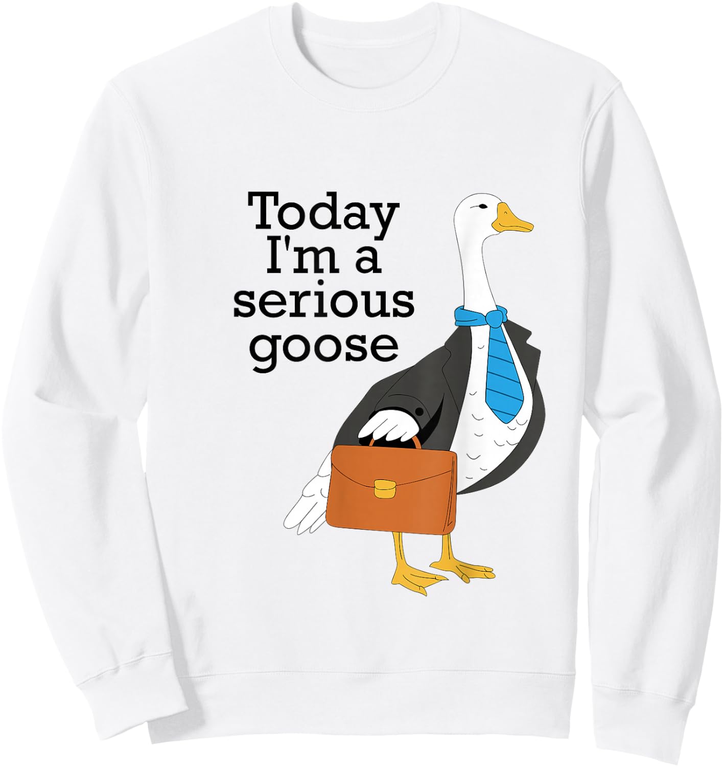 Today I'm A Serious Goose Funny Goose Men Women Sweatshirt - Sweatshirt | White
