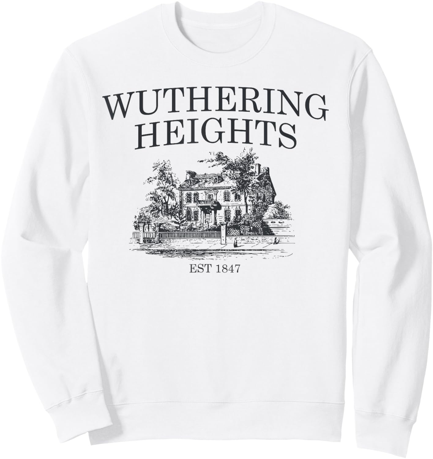 Wuthering Heights, Catherine Earnshaw e Heathcliff, Bronte Sweatshirt - Sweatshirt | White