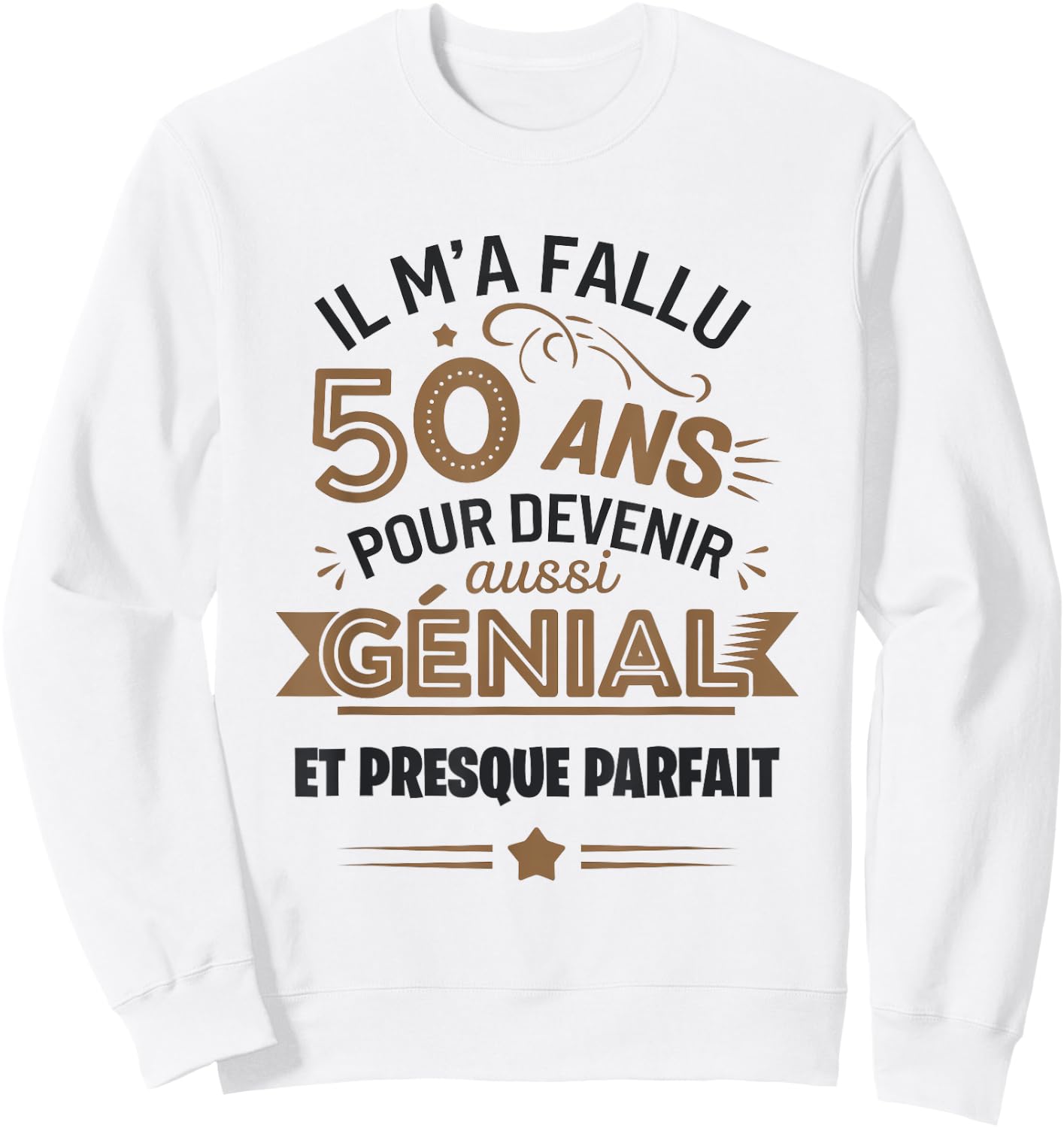 50 years birthday 50 years gift 50 years funny , white, S Sweatshirt - Sweatshirt | White