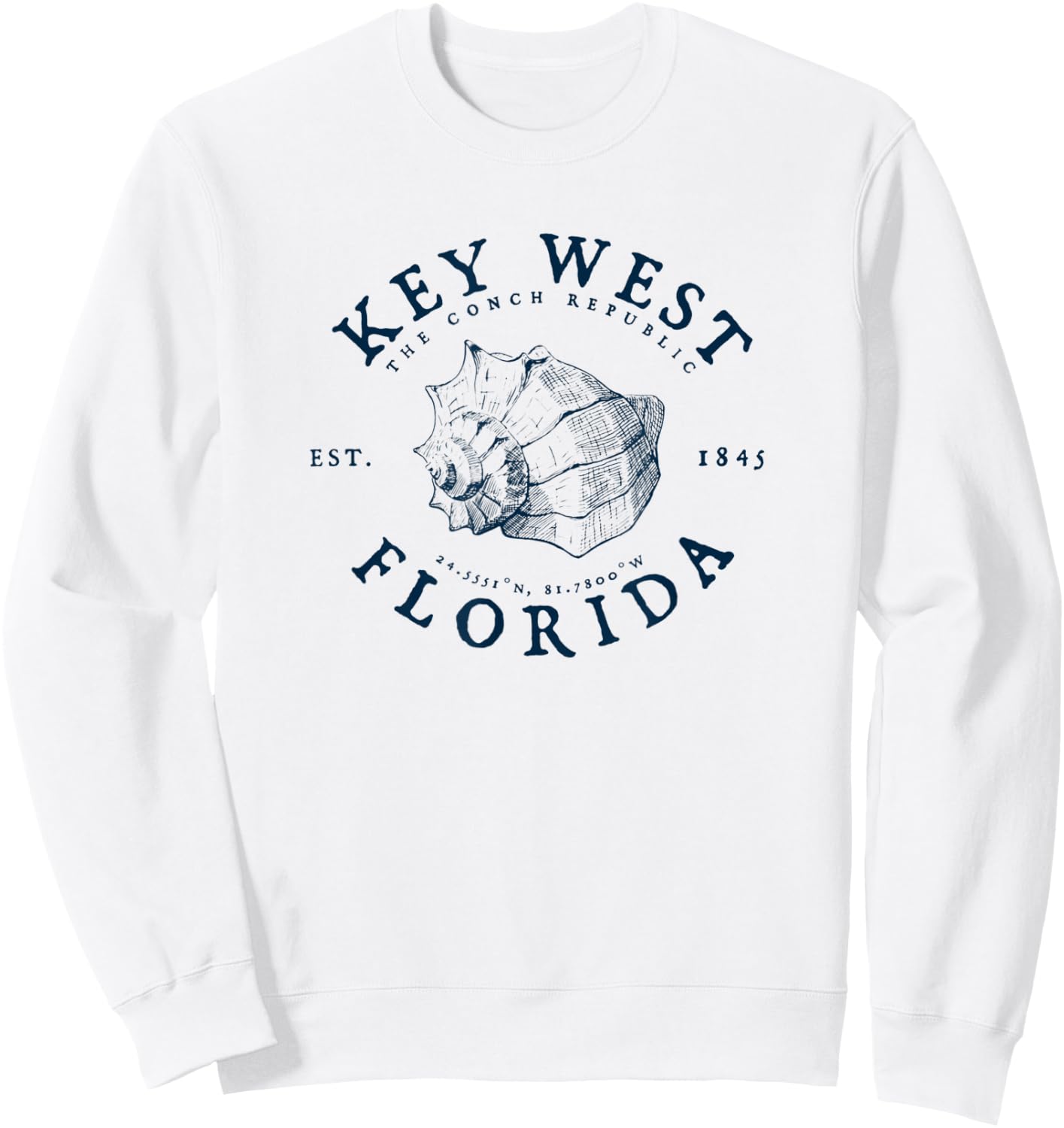 Key West Florida Conch Republic FL Floridian Sweatshirt - Sweatshirt | White
