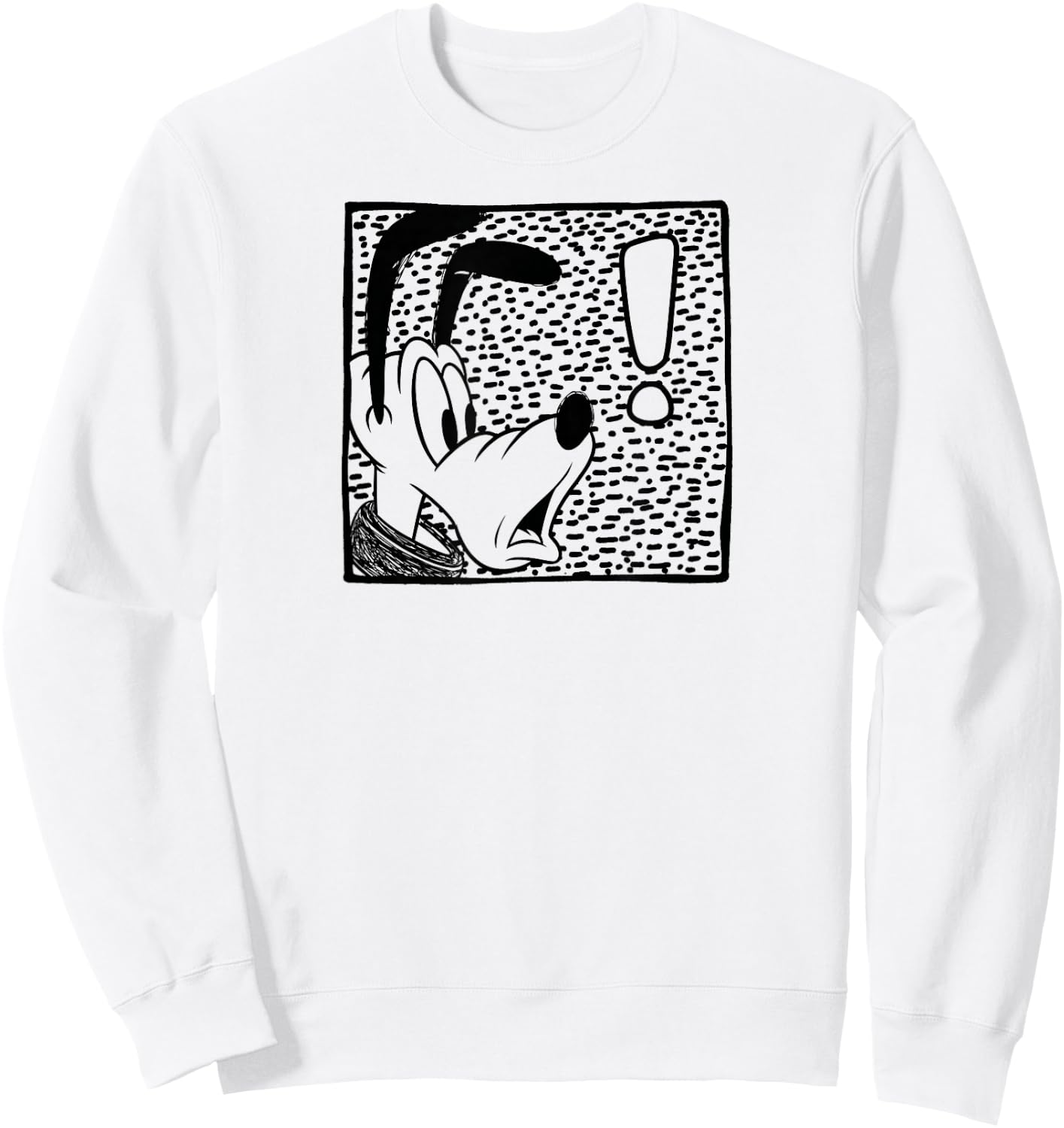 Pluto - Shocked Character Box Sweatshirt - Sweatshirt | White