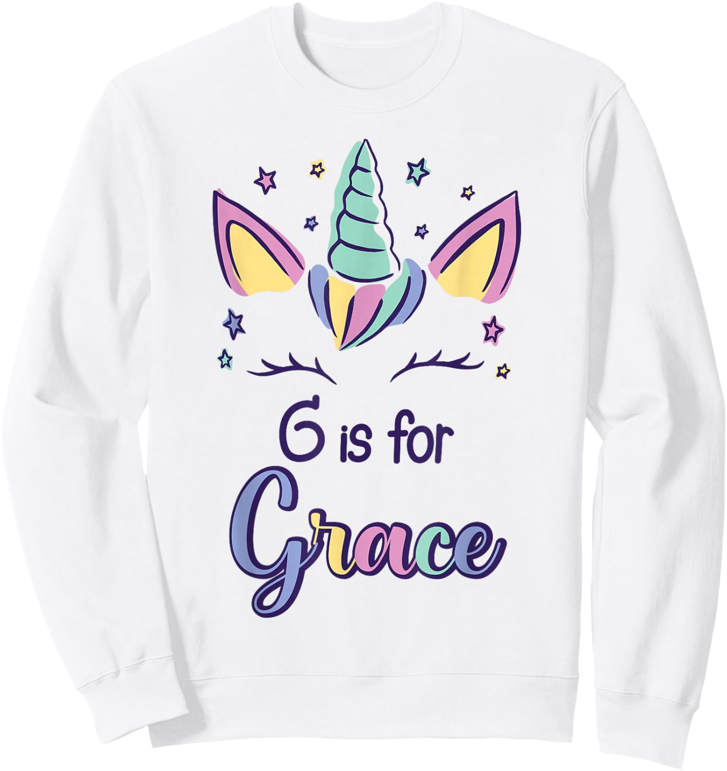 First Name Grace Personalized G Is For Grace Sweatshirt - Sweatshirt | White