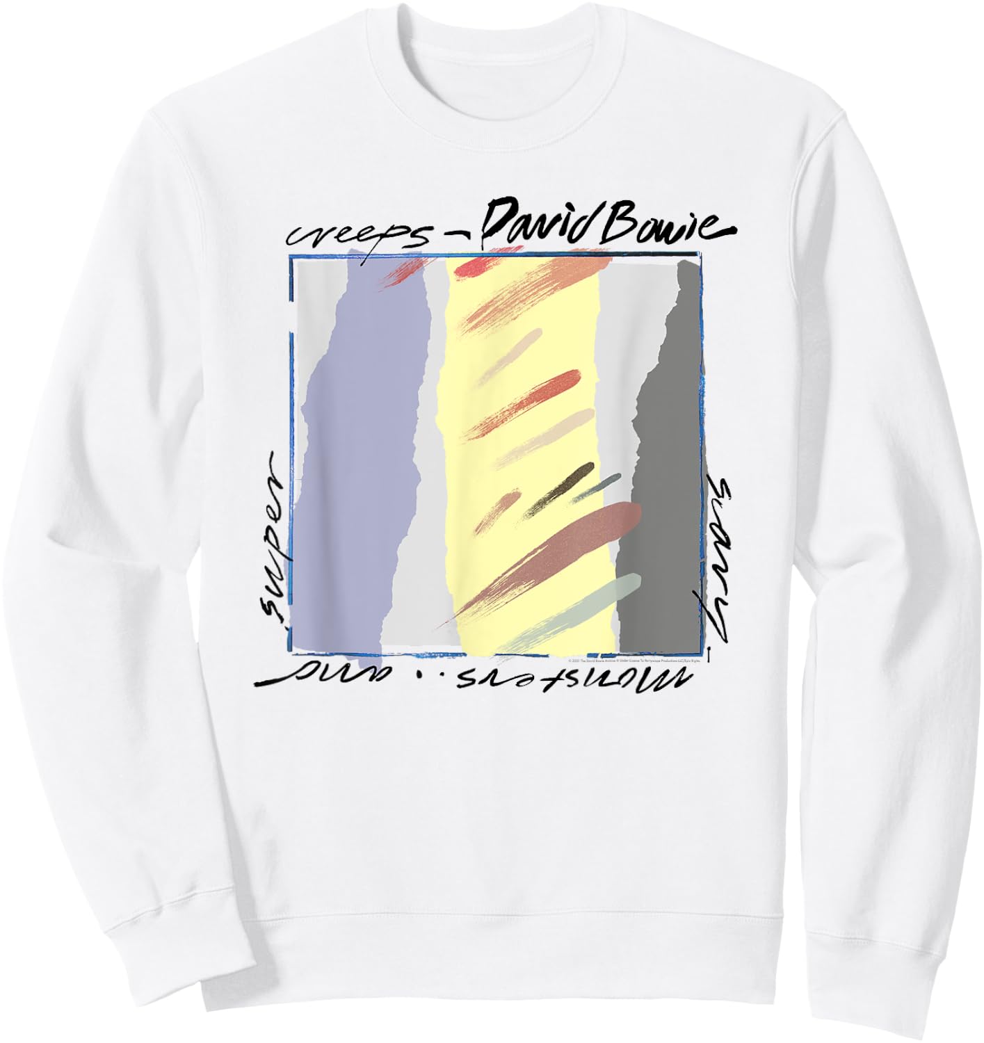 David Bowie - Scary Monsters Abstract , grey, S Sweatshirt - Sweatshirt | White
