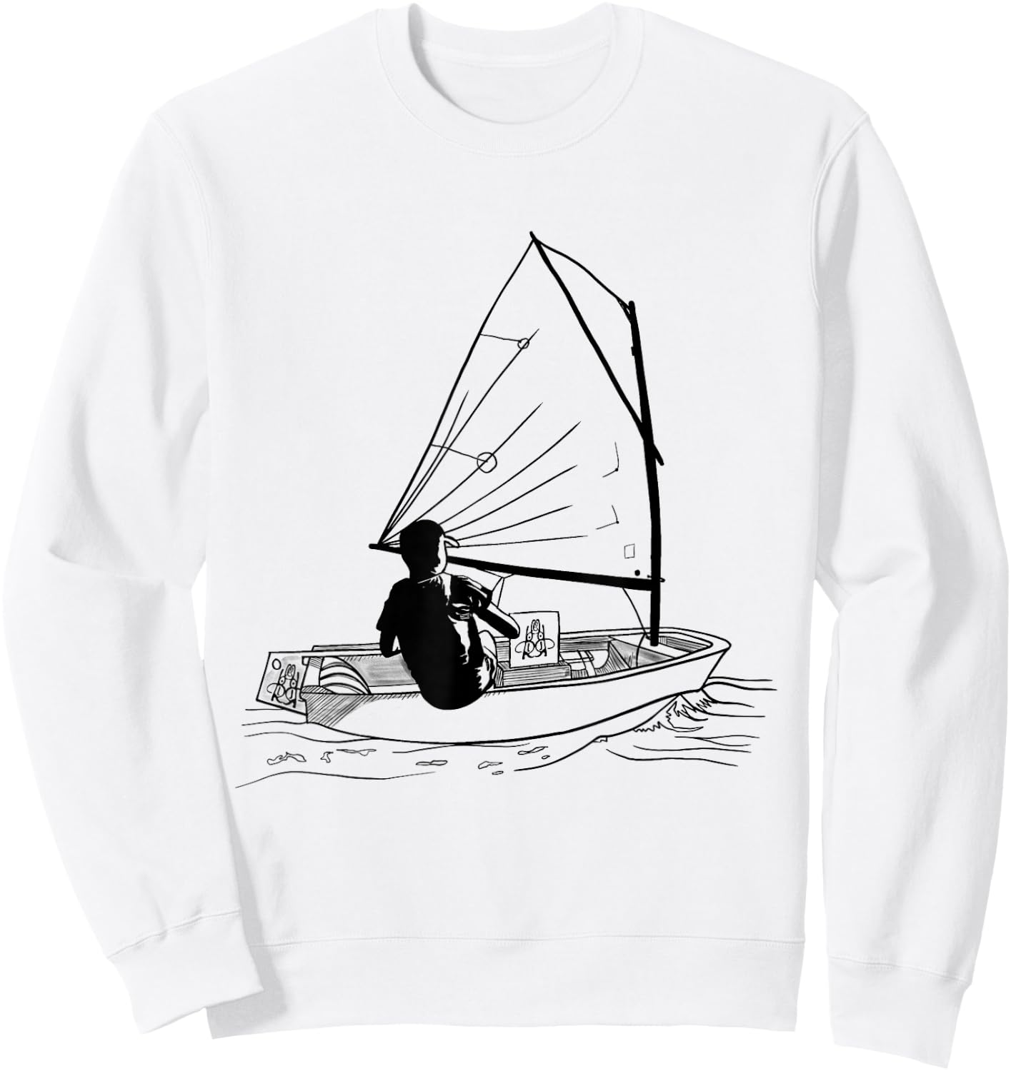 Opti Segelboot Grafik Dinghy Boot Segeln Liebhaber Sweatshirt - Sweatshirt | White