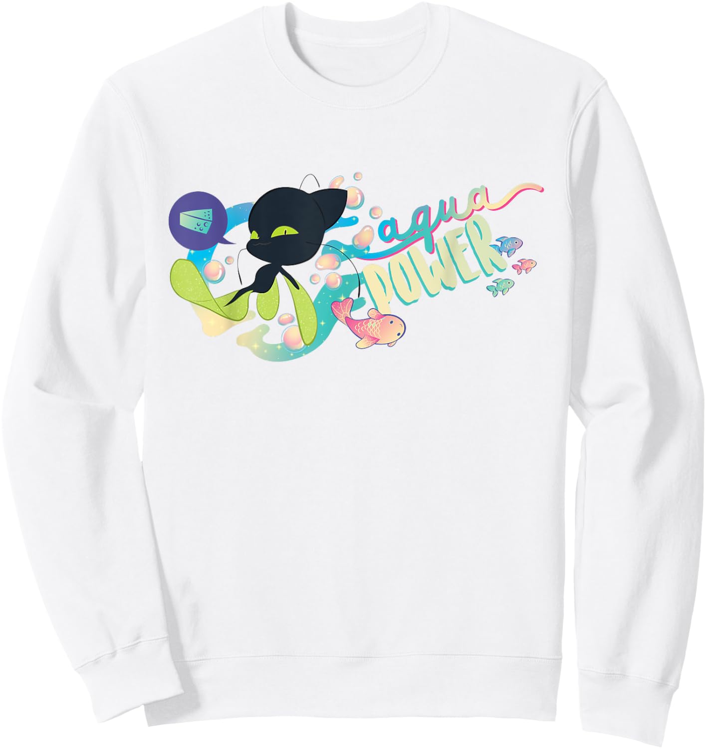 Miraculous Ladybug Summer Aqua Plagg Sweatshirt - Sweatshirt | White