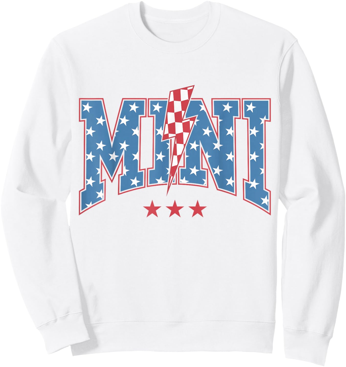 Mama Dada Mini 4th of July American Family Matching Sweatshirt - Sweatshirt | White