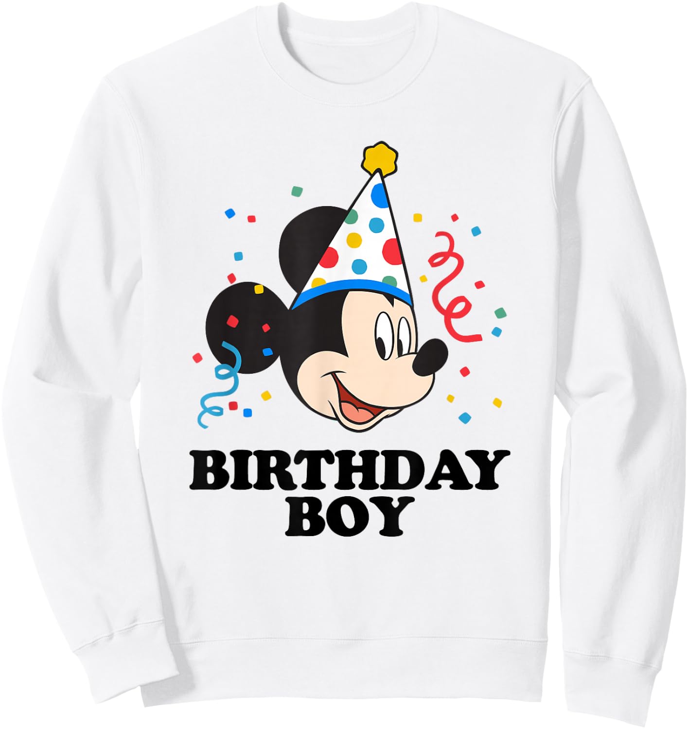 Disney Mickey Mouse Birthday Boy , Blue Sweatshirt - Sweatshirt | White