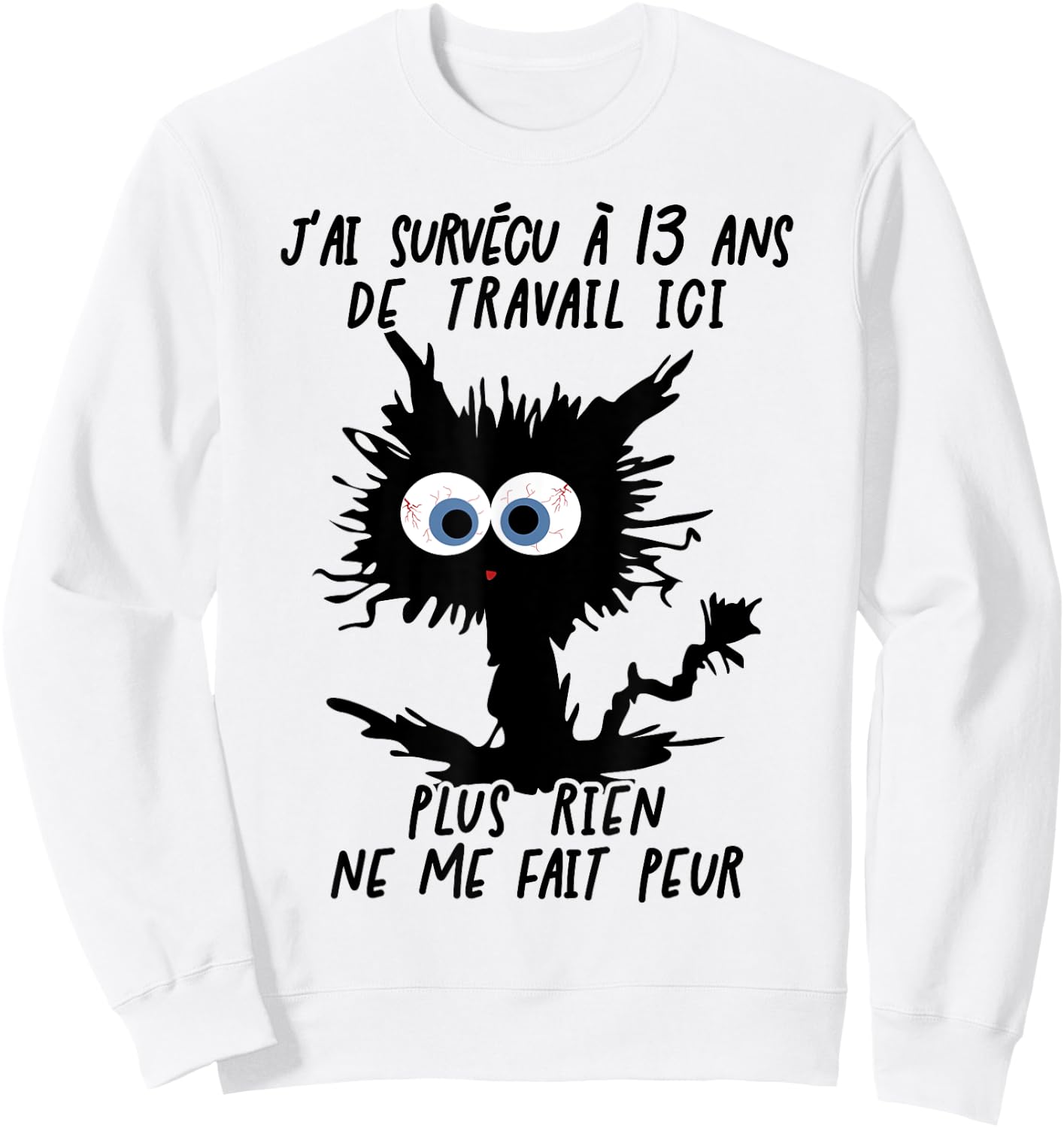 J'ai Survécu À 13 Ans De Travail Ici Sweatshirt - Sweatshirt | White