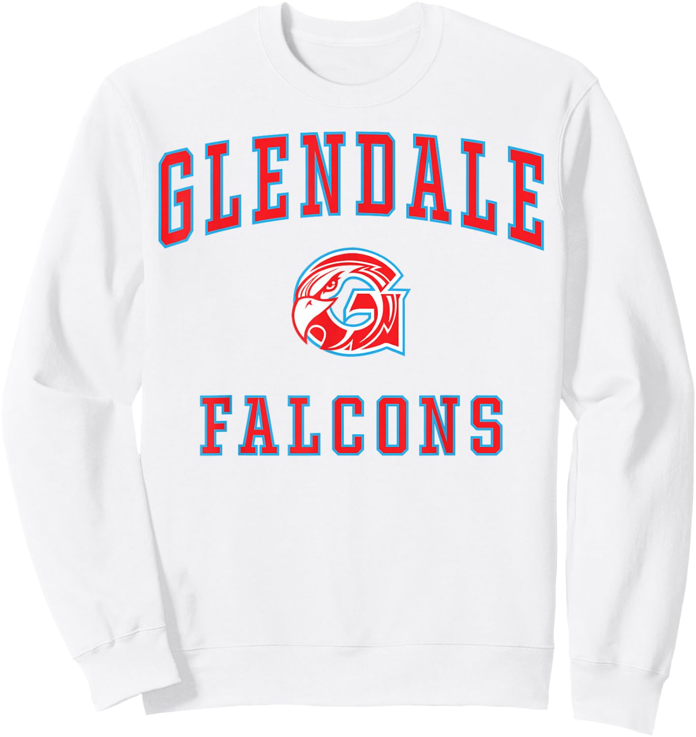 Glendale High School Falcons Sweatshirt - Sweatshirt | White