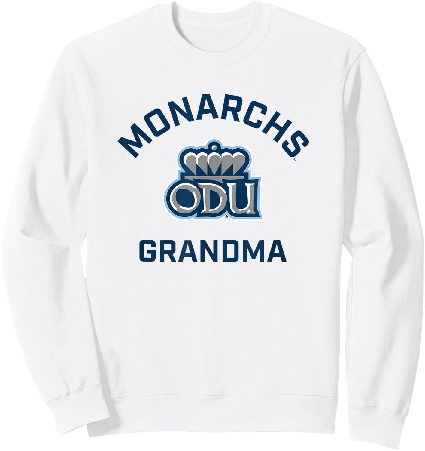 Old Dominion University ODU Monarchs Arched Grandma Sweatshirt - Sweatshirt | White