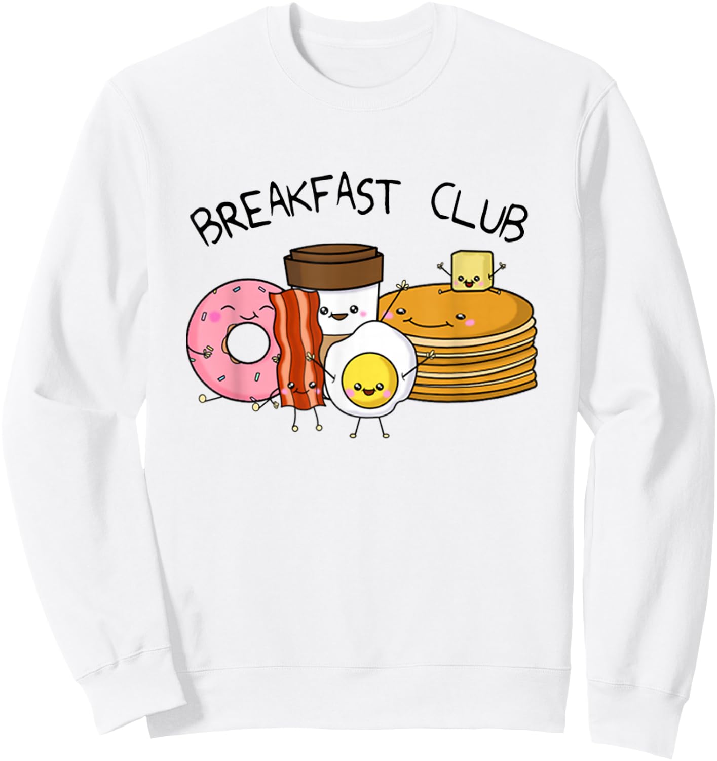 Breakfast Club Food Cute Kawaii Parody Sweatshirt - Sweatshirt | White