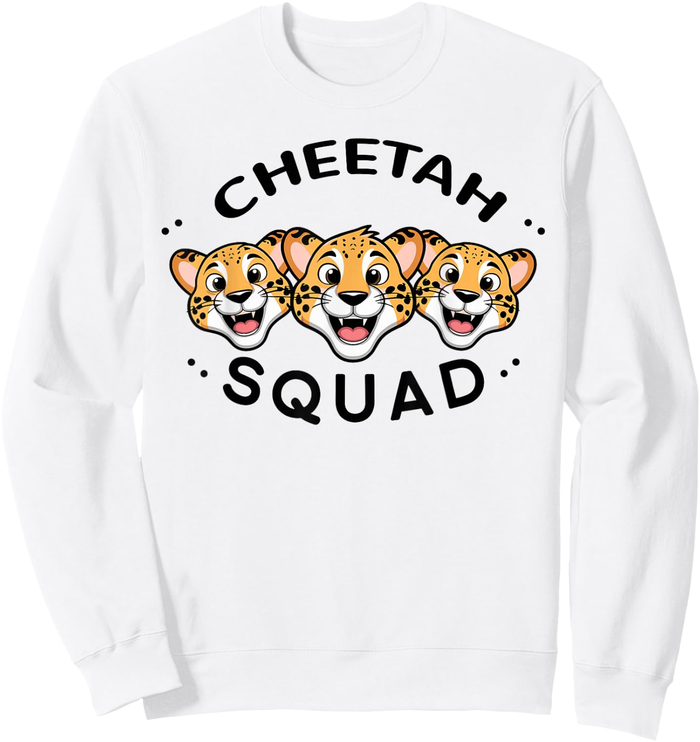 Cheetah Squad Stuff for Cheetah Lover Design | Kids Cheetah Sweatshirt - Sweatshirt | White