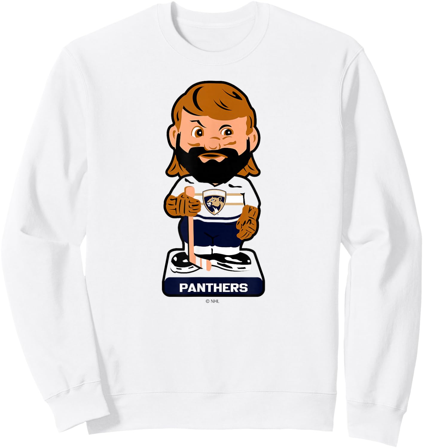 Florida Panthers Bobblehead Red Officially Licensed Sweatshirt - Sweatshirt | White