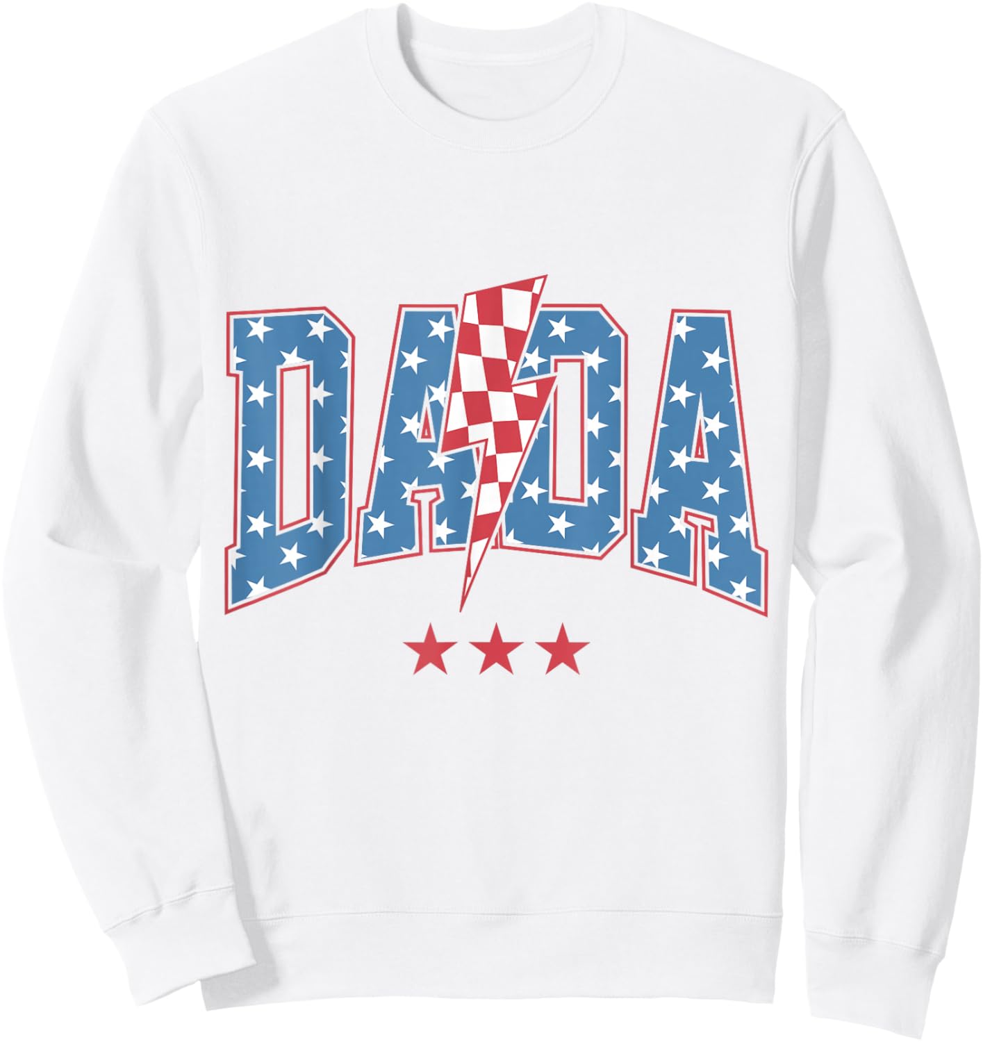 Mama Dada Mini 4th of July American Family Matching Sweatshirt - Sweatshirt | White