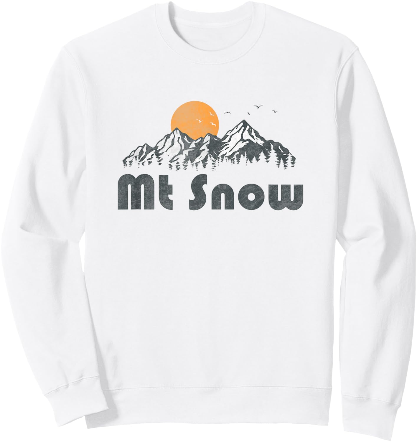 Retro Mount Snow Vermont Vintage 80s Mountain Graphic Sweatshirt - Sweatshirt | White