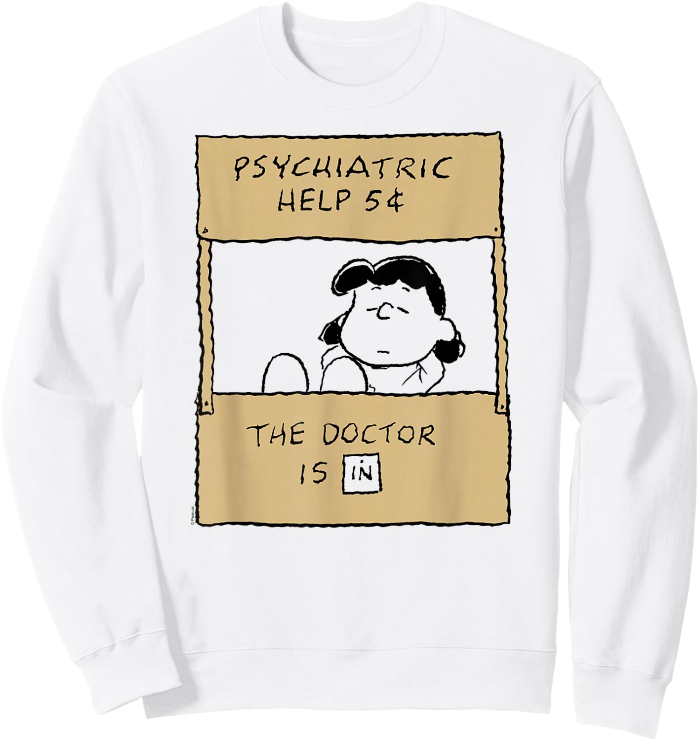 Peanuts - Lucy Doctor is in , White Sweatshirt - Sweatshirt | White