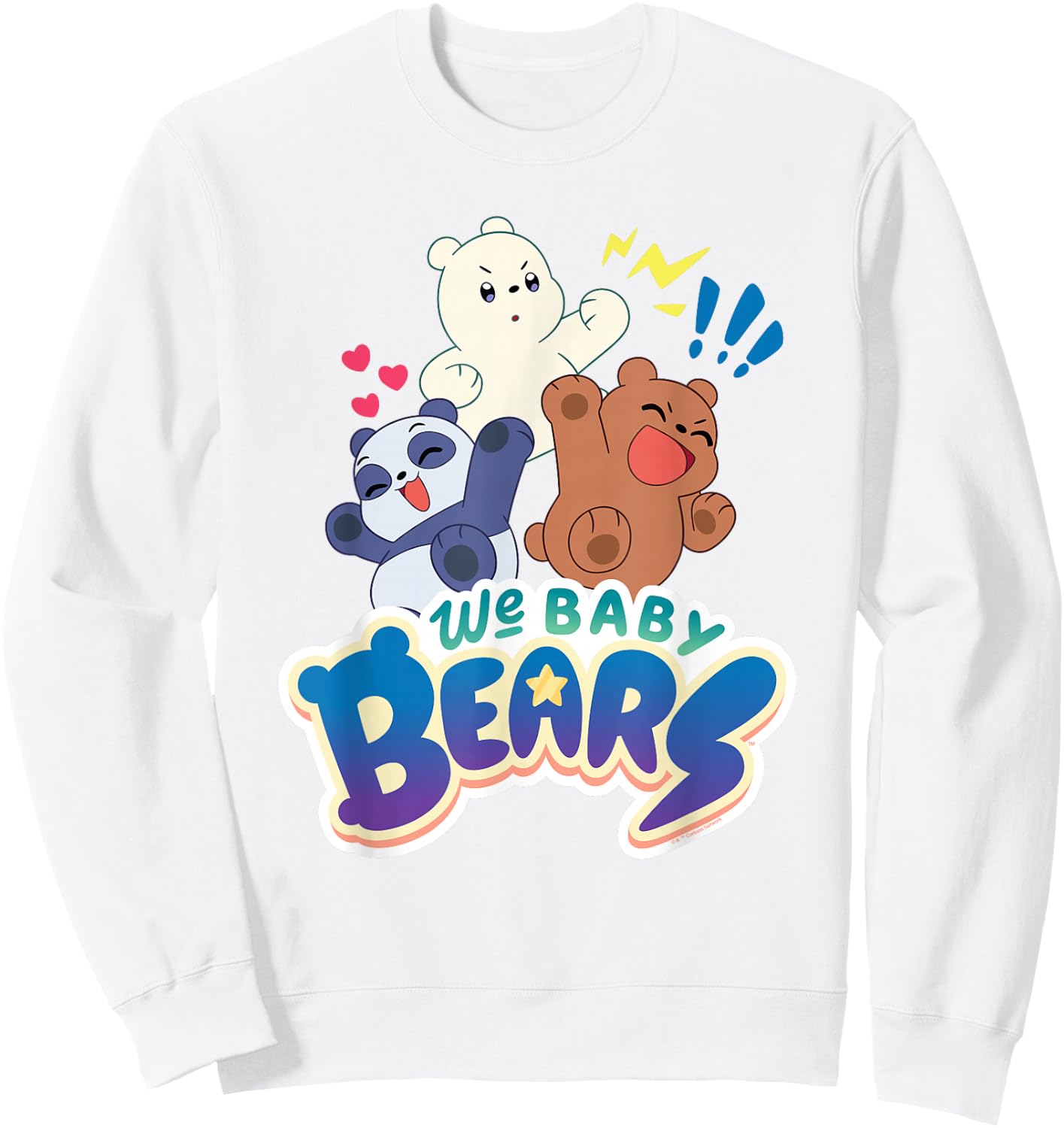 Cartoon Network We Baby Bears Logo and Trio Sweatshirt - Sweatshirt | White