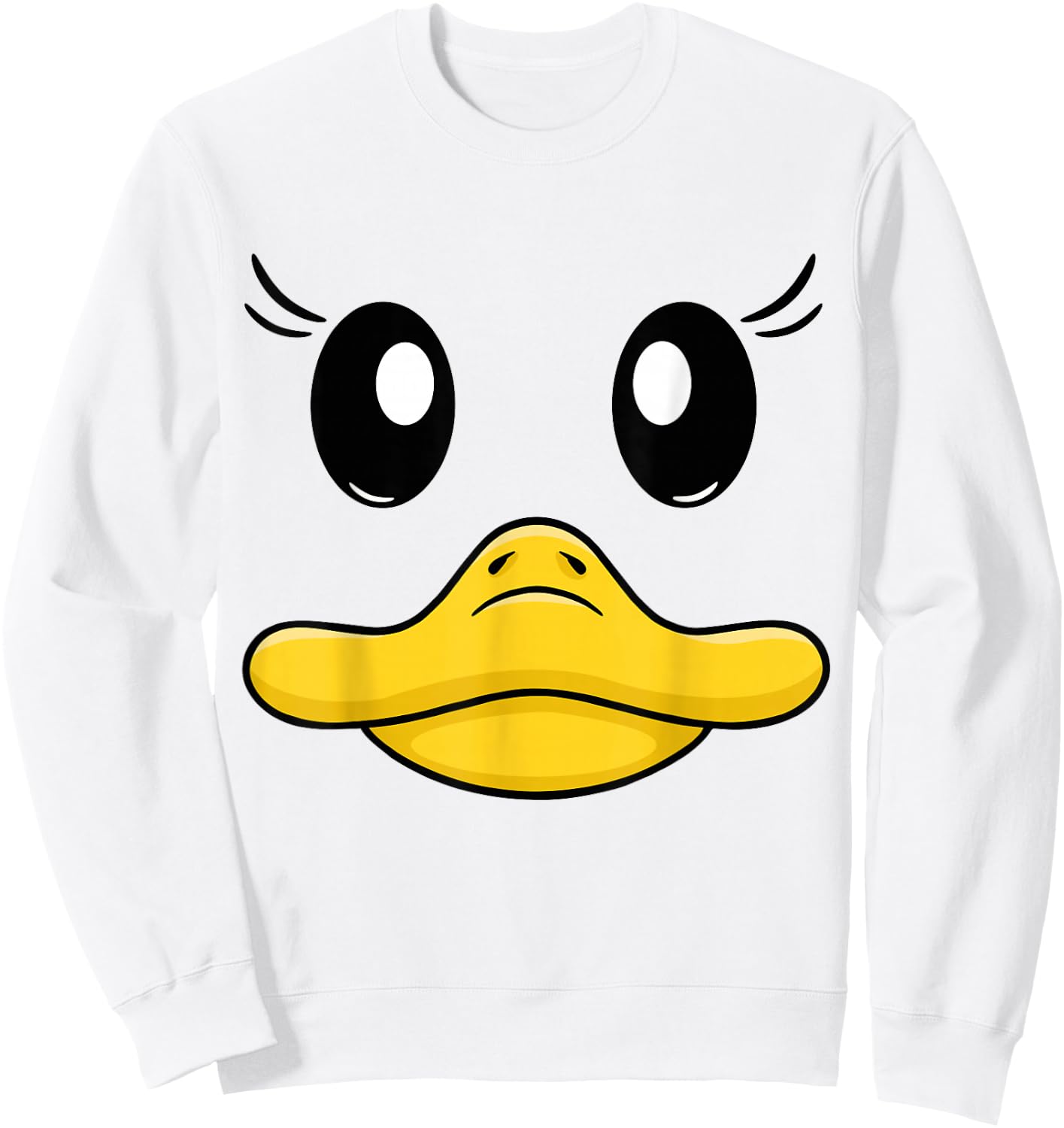 Duck costume goose duck face duck beak funny animal costume Sweatshirt - Sweatshirt | White